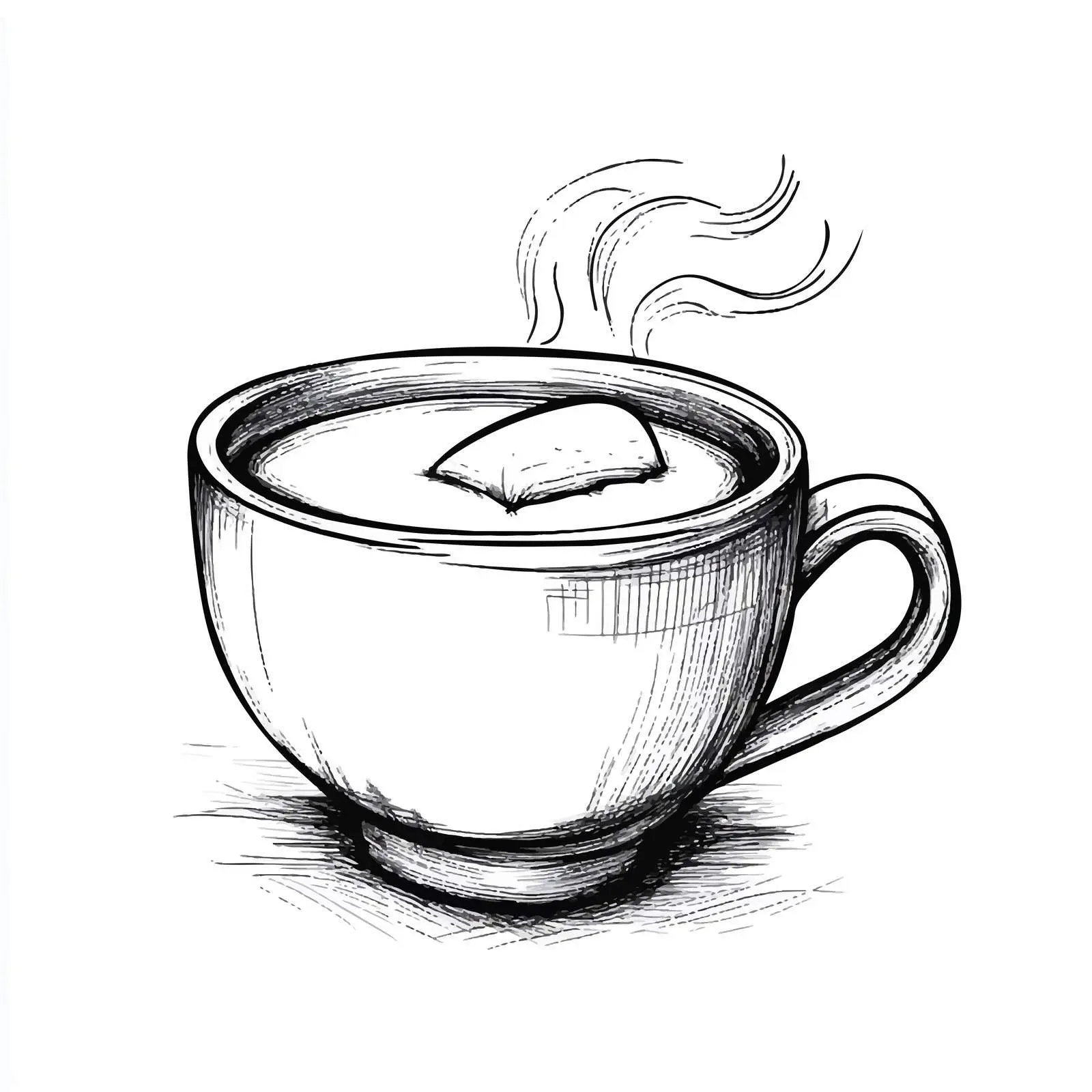 Cozy Hand-Drawn Tea Cup Illustration — free download from Dotvec
