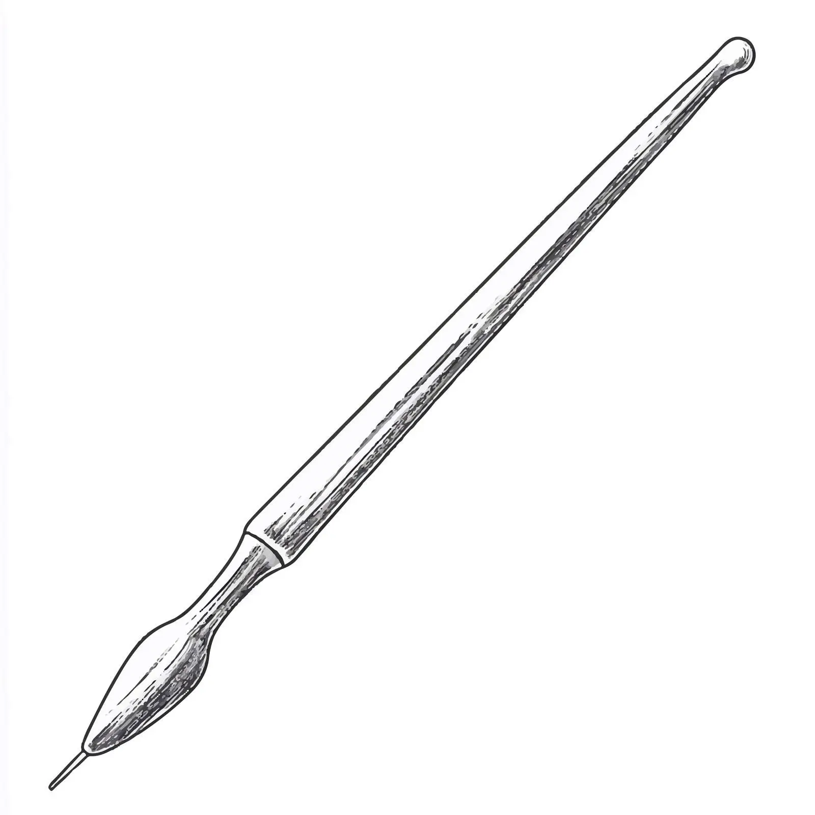 Hand-Drawn Cuticle Pusher Illustration on White Background — free download from Dotvec