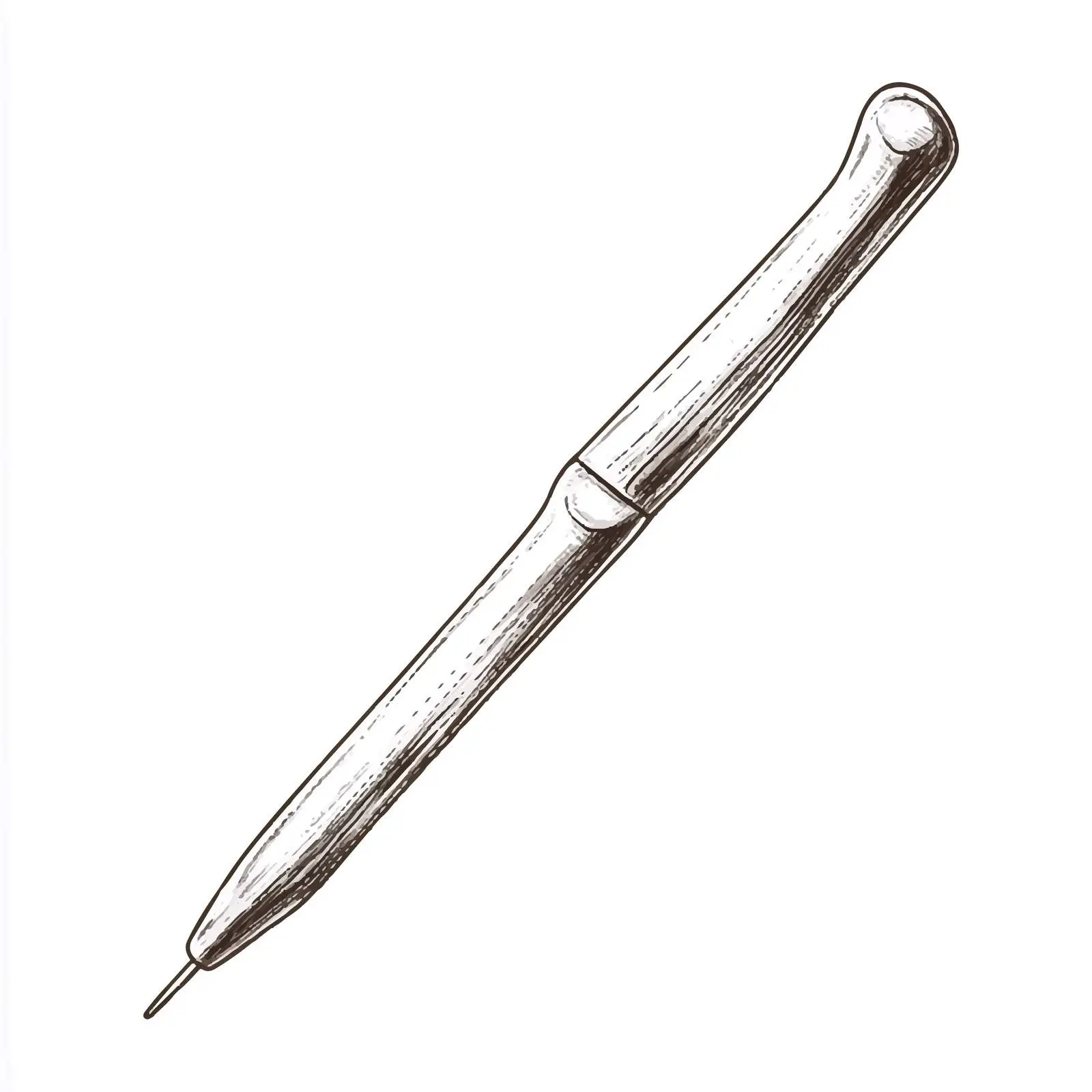 Hand-Drawn Cuticle Pusher Illustration – free stylish tool image from Dotvec