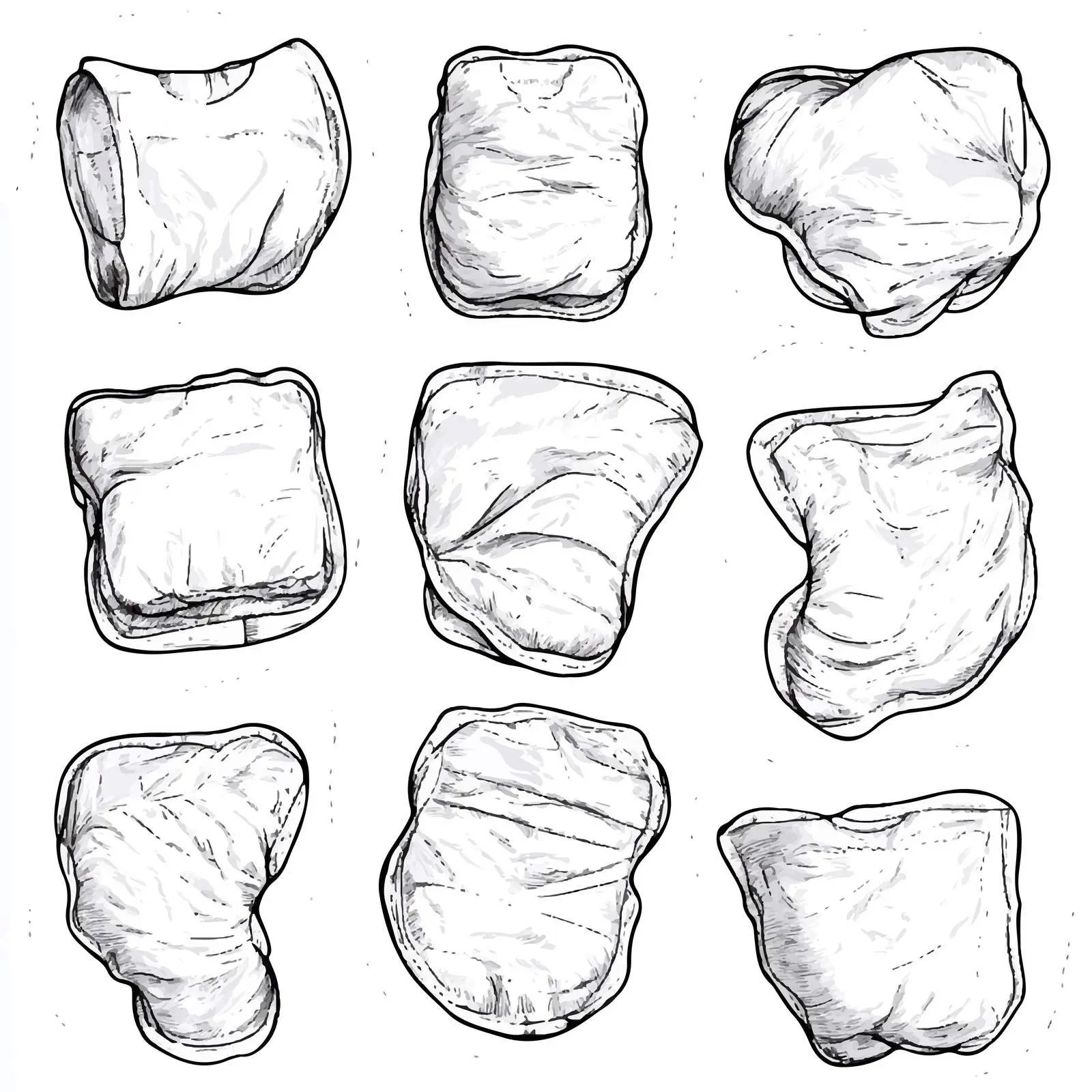 Hand-Drawn Diaper Sketch on White Background — free download from Dotvec