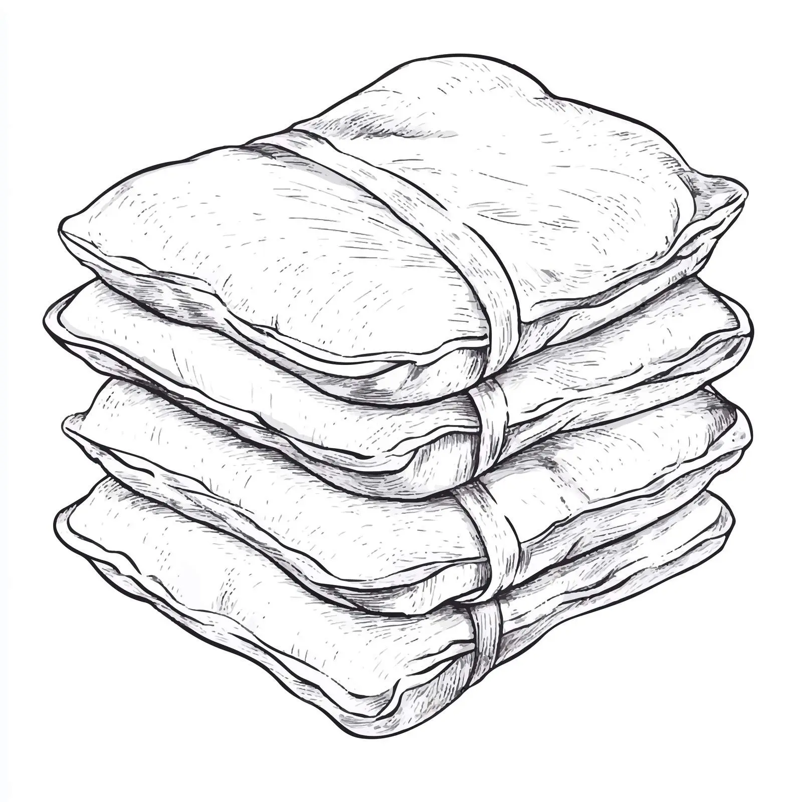 Hand-Drawn Diaper Sketch Vector on White Background — free download from Dotvec