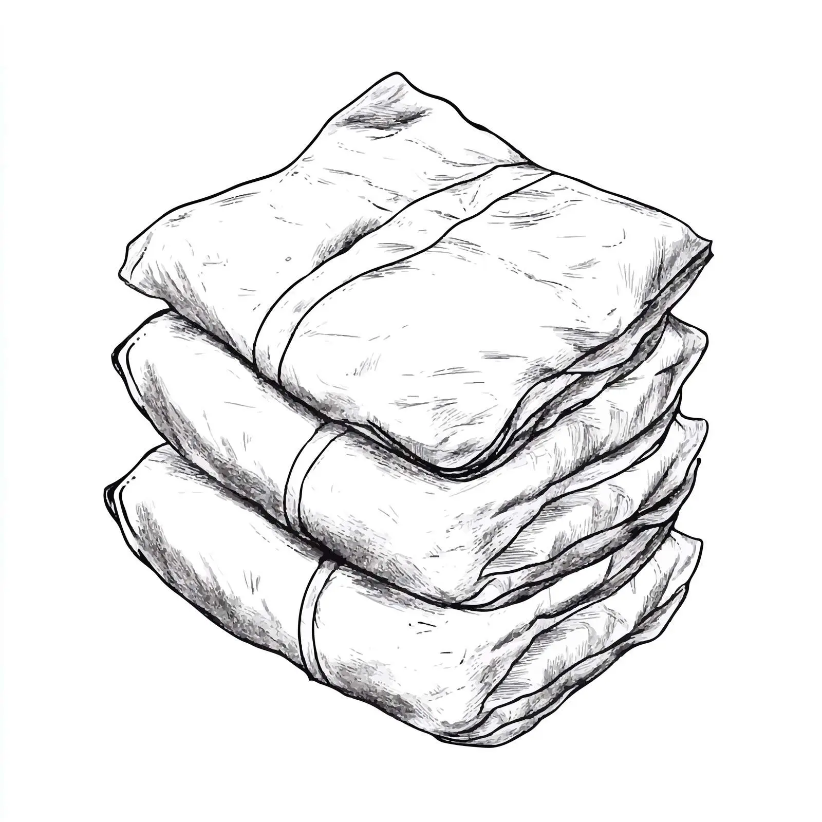 Hand-Drawn Diaper Sketch on White Background — free download from Dotvec