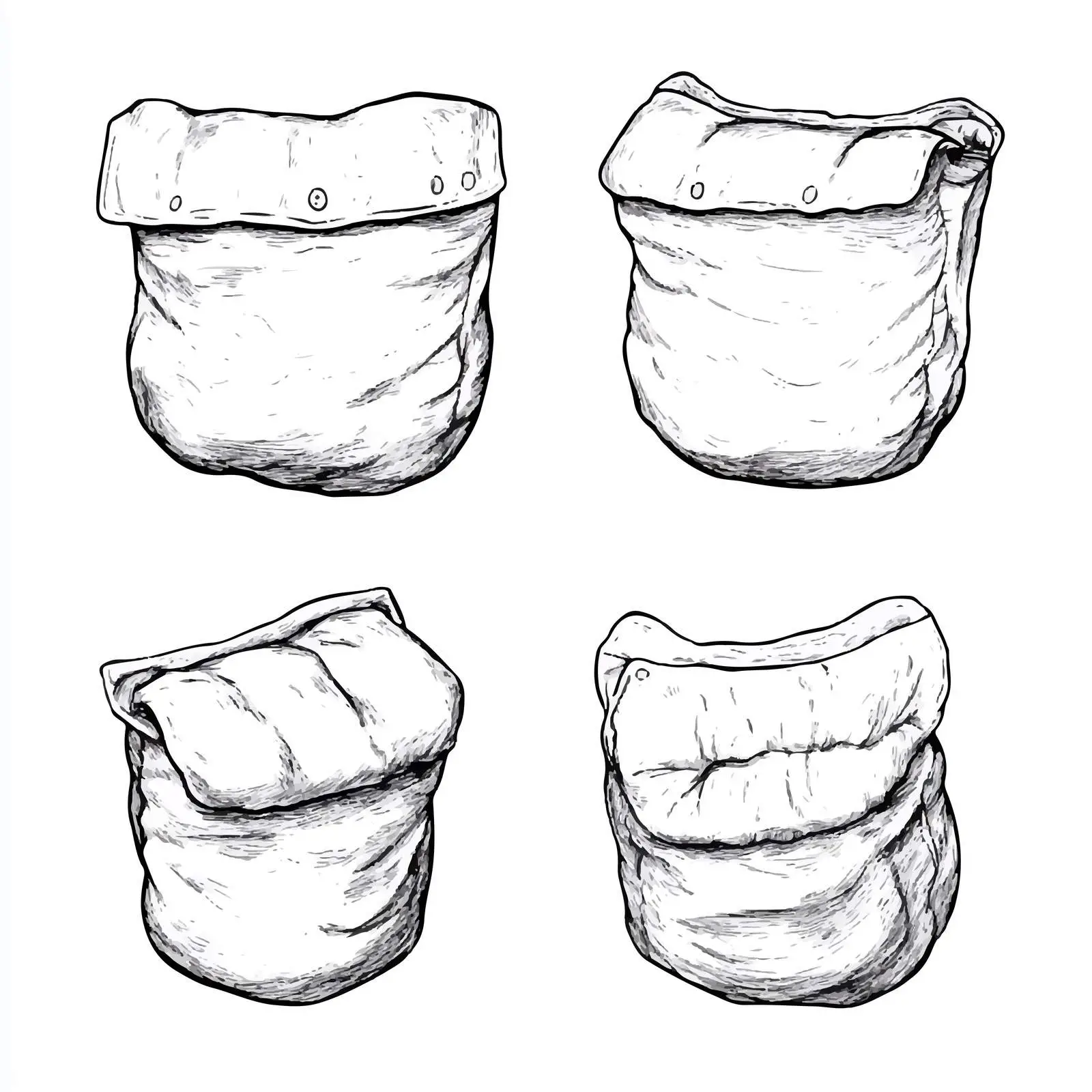 Hand-Drawn Diapers Sketch on White Background — free download from Dotvec