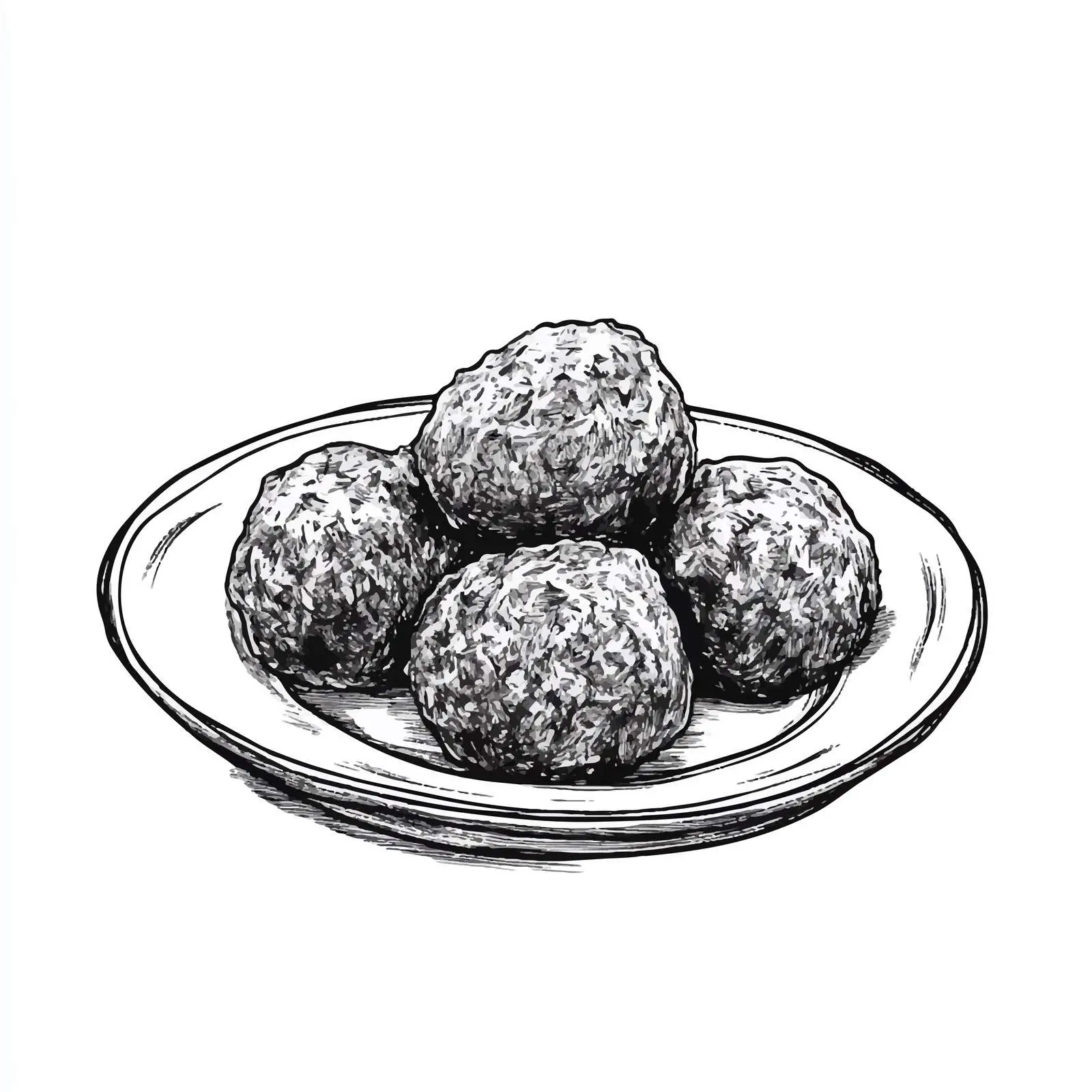 Dutch Bitterballen Hand-Drawn Sketch — free download from Dotvec