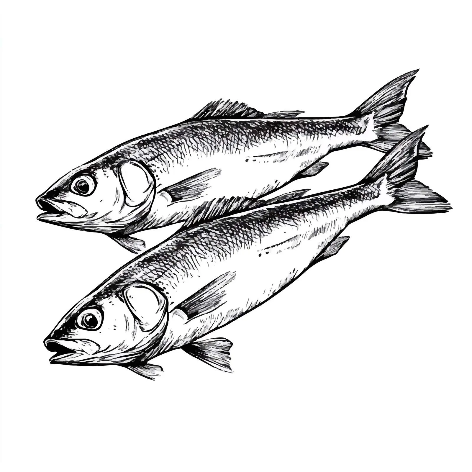 Hand-Drawn Dutch Herring Sketch — free download from Dotvec