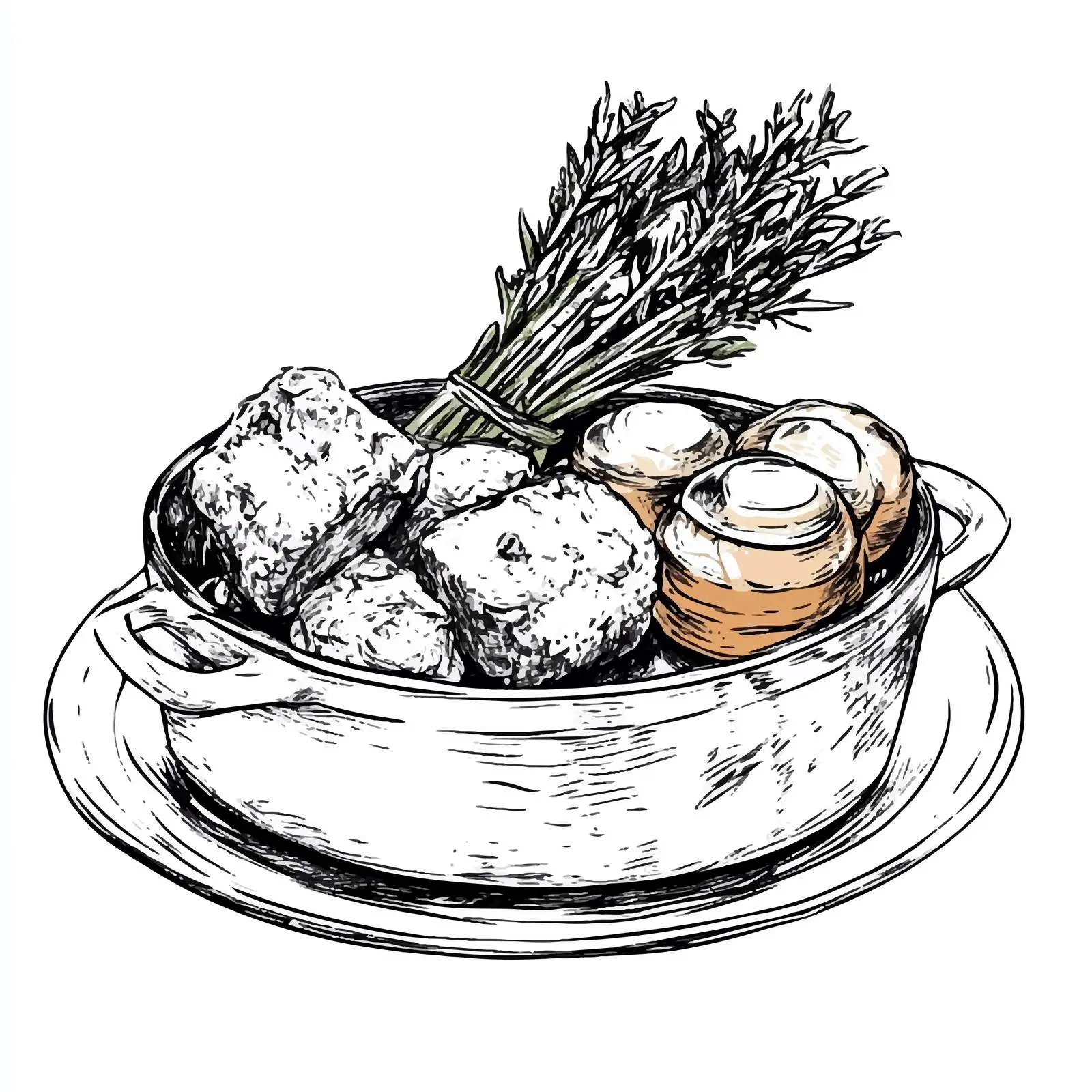 Hand-Drawn Dutch Hutshot and Stamppot Vectors — free download from Dotvec