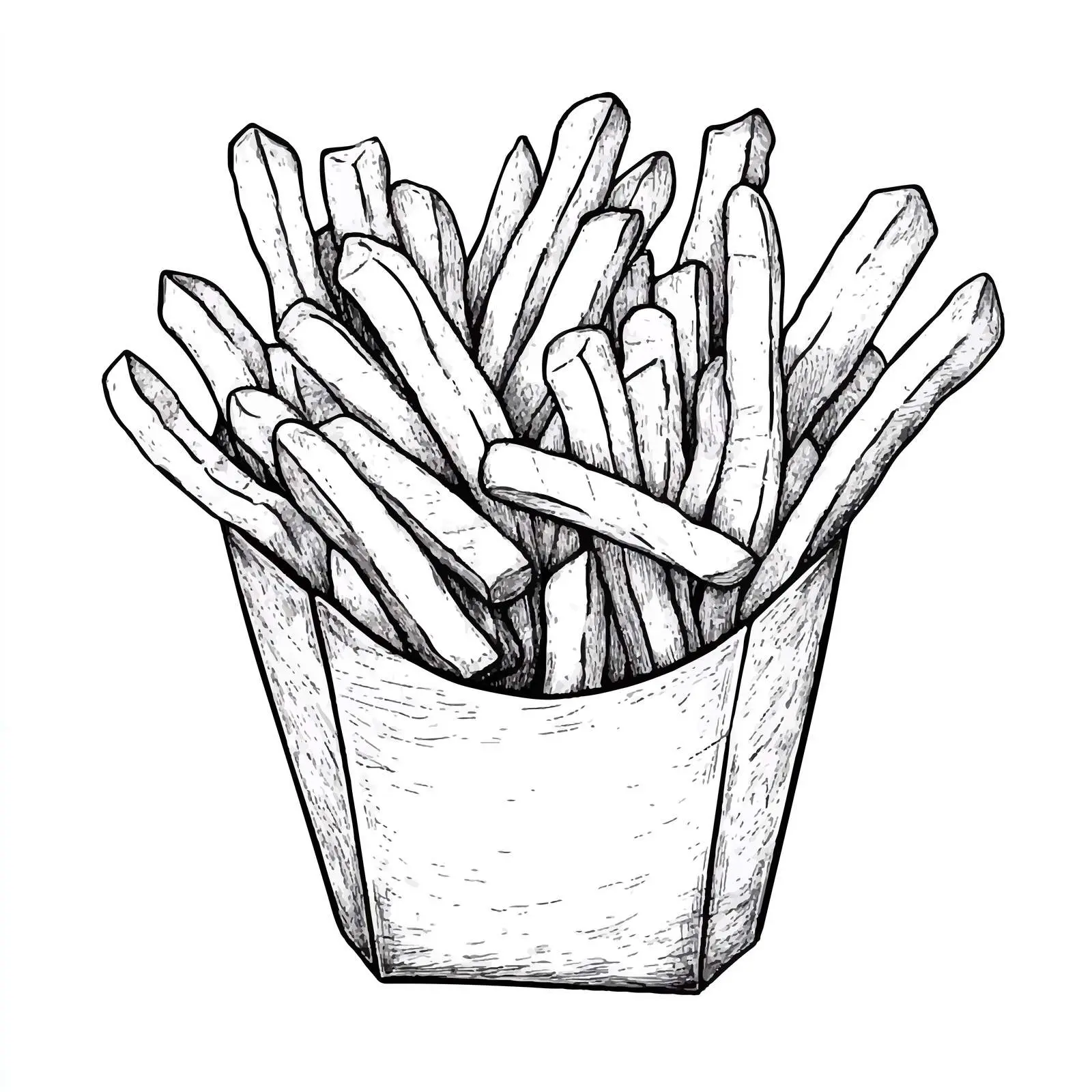 Hand Drawn Dutch Patat Fries Illustration — free download from Dotvec