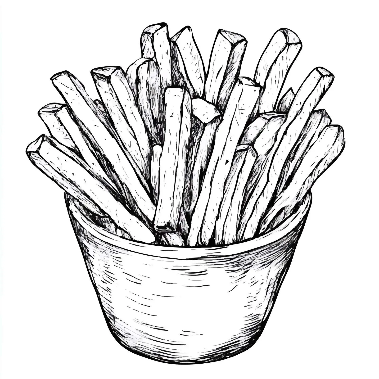 Hand-Drawn Dutch Patat Fries Illustration — free download from Dotvec