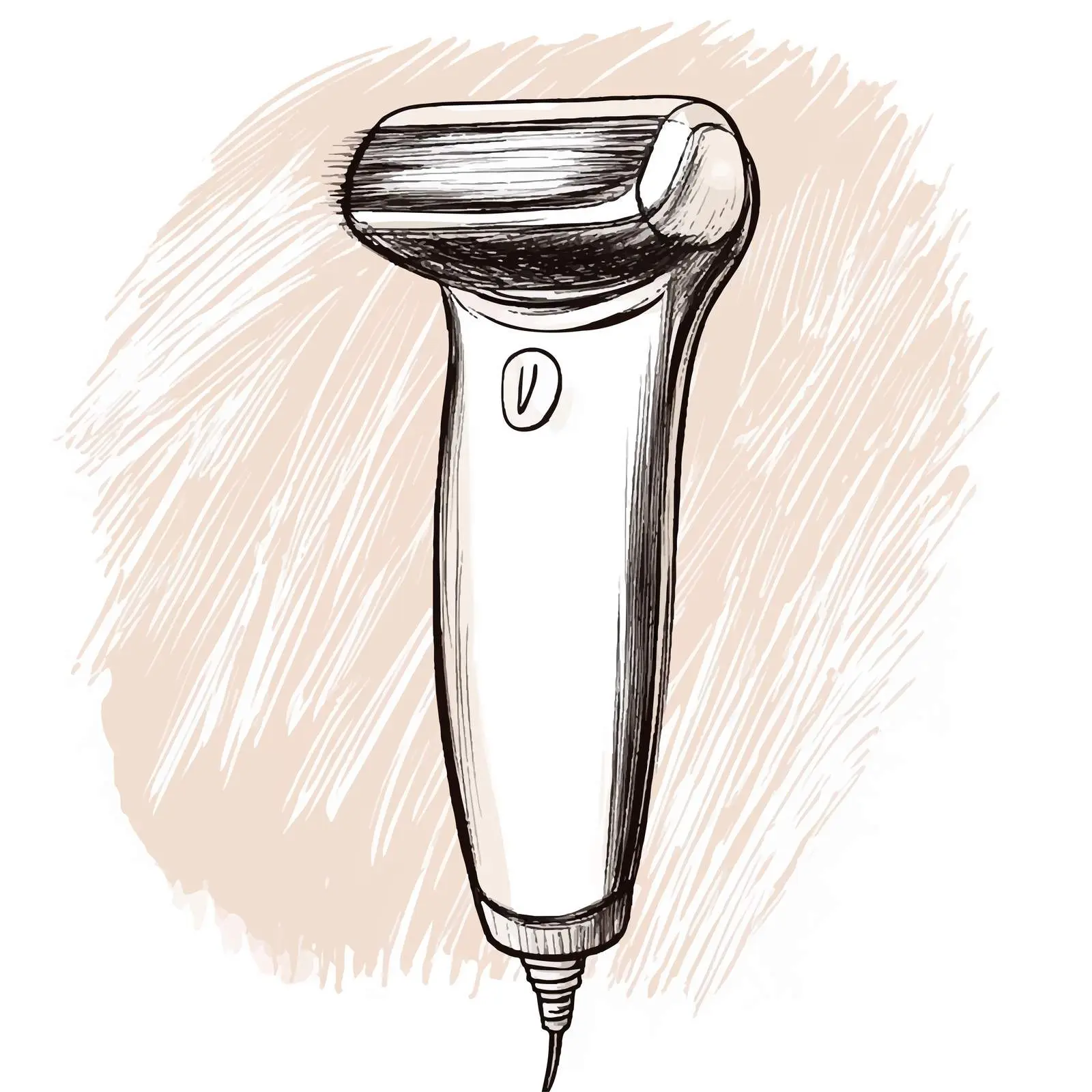 Hand Drawn Epilator Removing Hair Illustration — free download from Dotvec