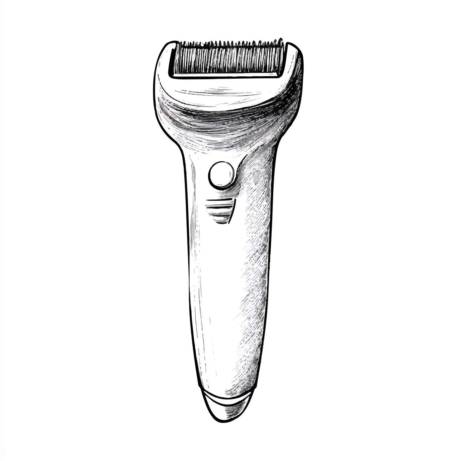 Epilator Sketch Removing Hair on White Background — free download from Dotvec