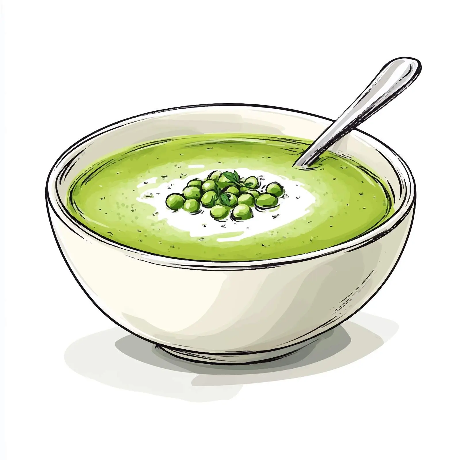 Hand-Drawn Dutch Pea Soup Sketch — free download from Dotvec