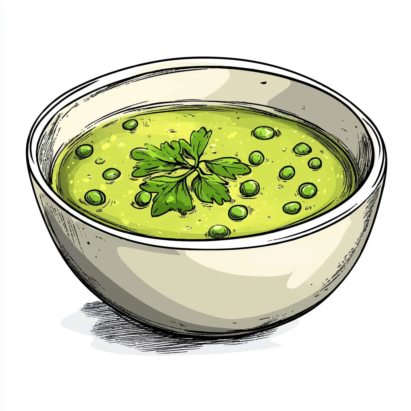 Hand-Drawn Dutch Pea Soup Sketch — free download from Dotvec