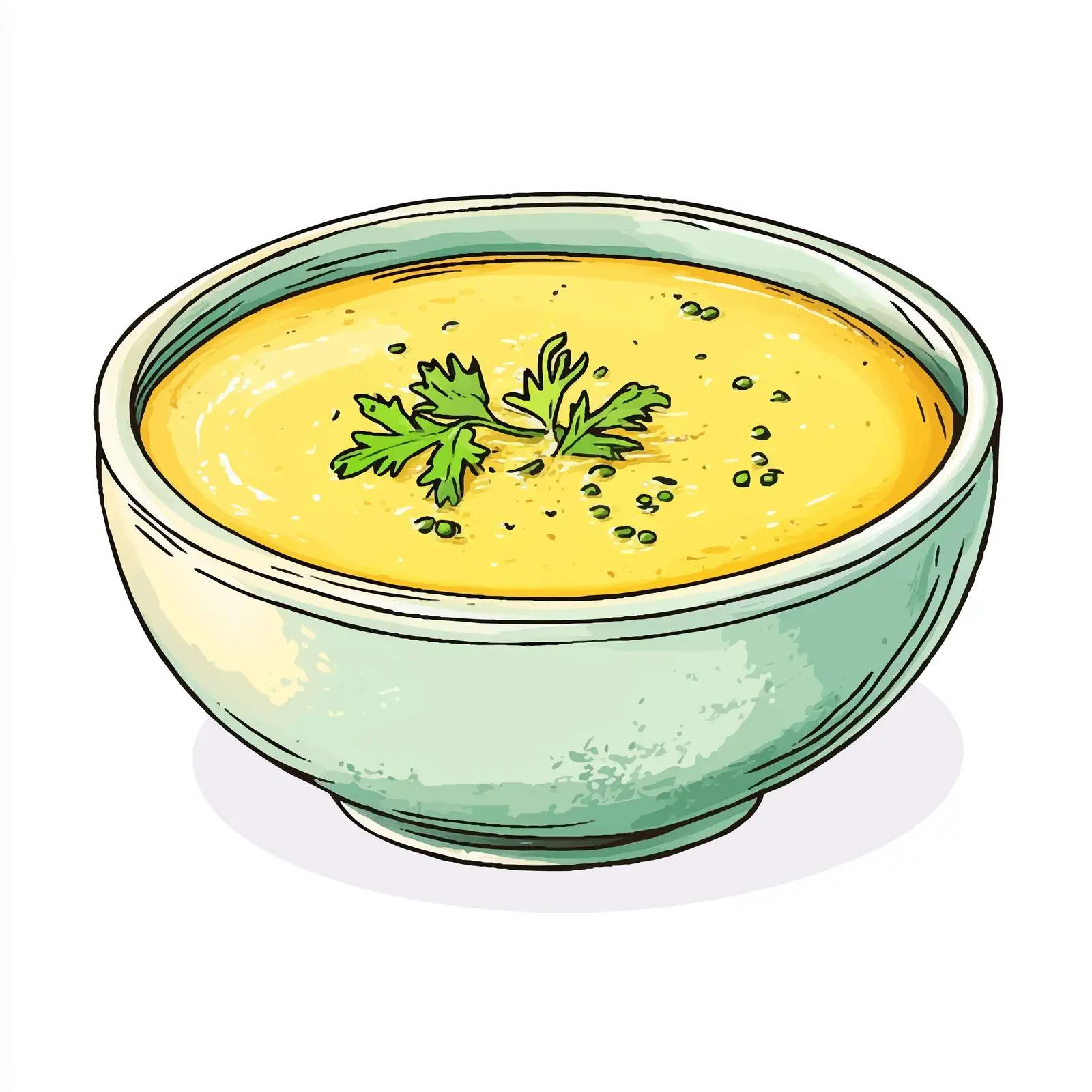 Hand Drawn Dutch Pea Soup Sketch – free dinner recipe image from Dotvec