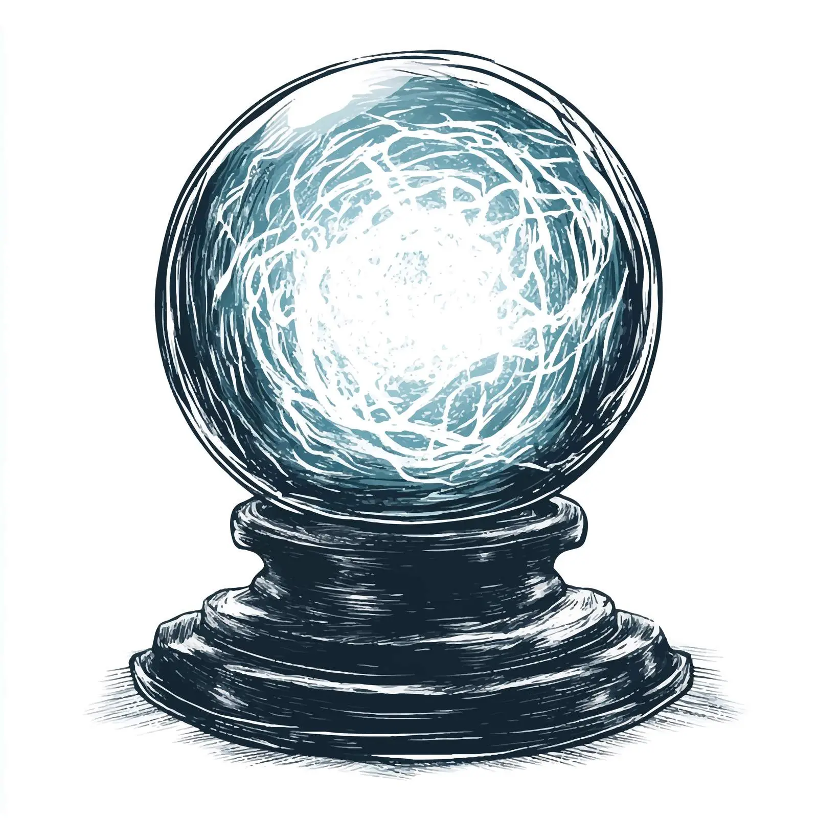 Hand-Drawn Magic Plasma Ball Illustration — free download from Dotvec