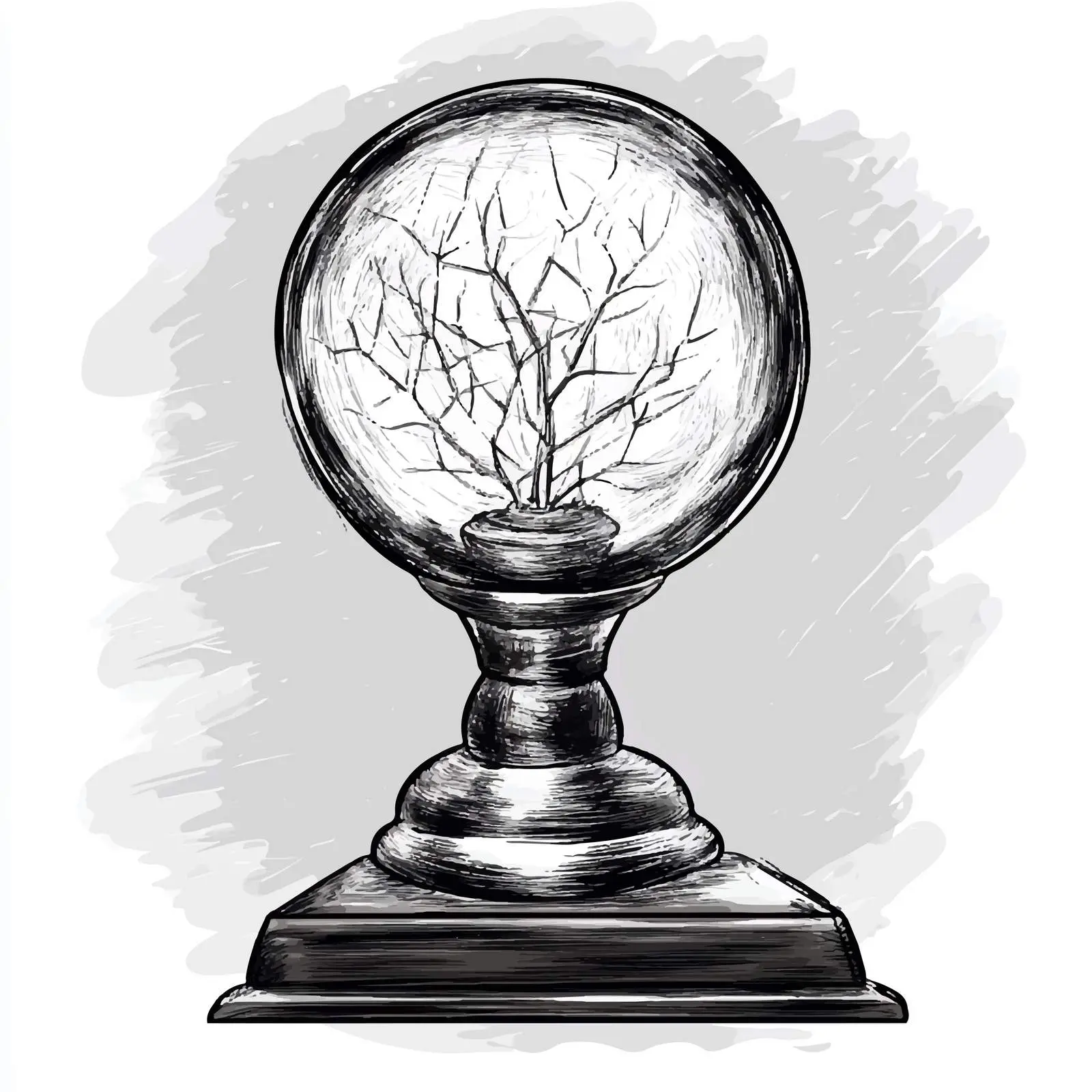 Hand-Drawn Magic Plasma Ball Illustration — free download from Dotvec