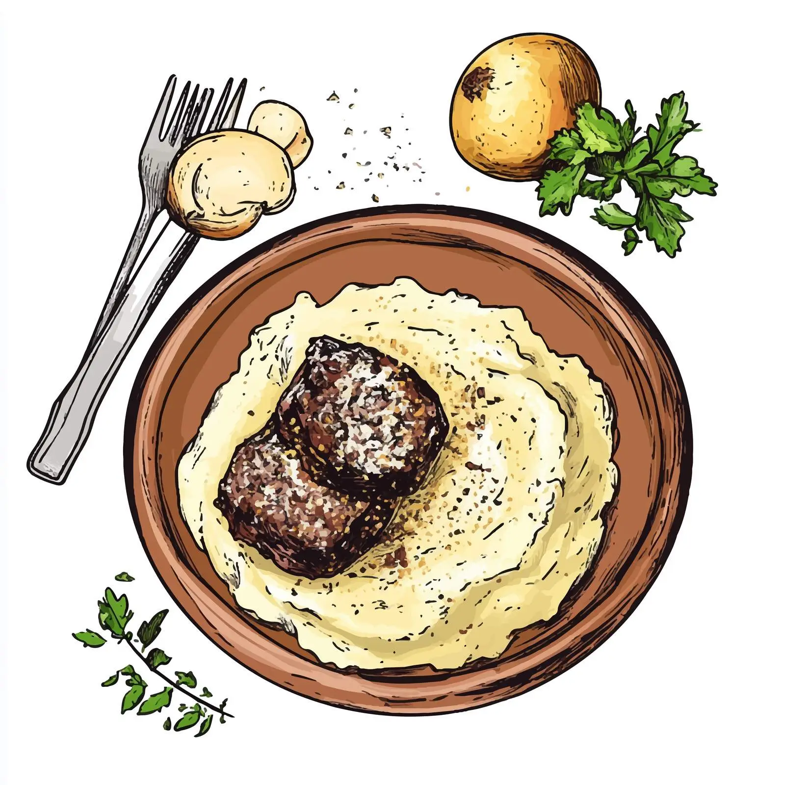 Hand-Drawn German Heaven and Earth Sketch — free download from Dotvec