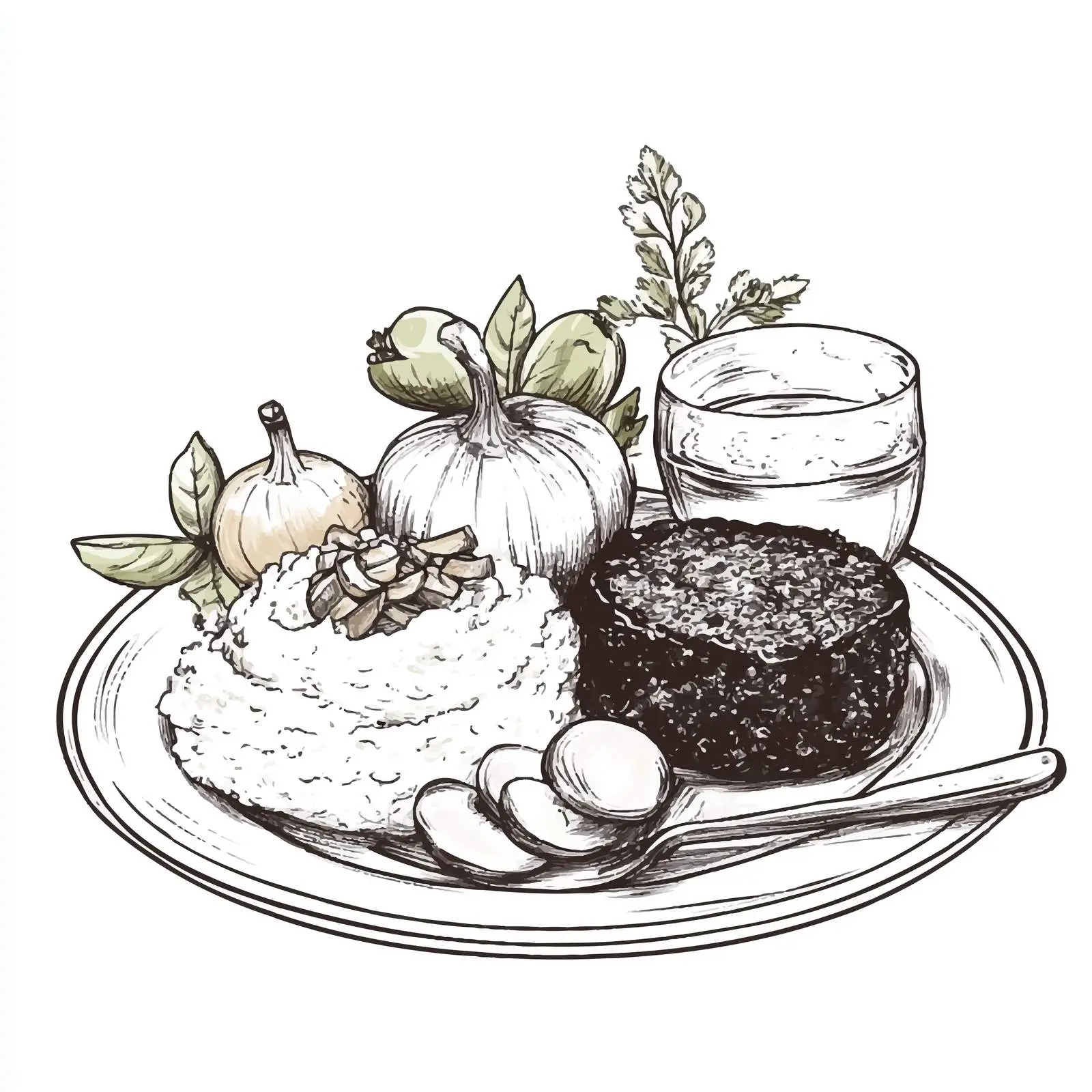 Hand-Drawn Sketch of Heaven and Earth — free download from Dotvec