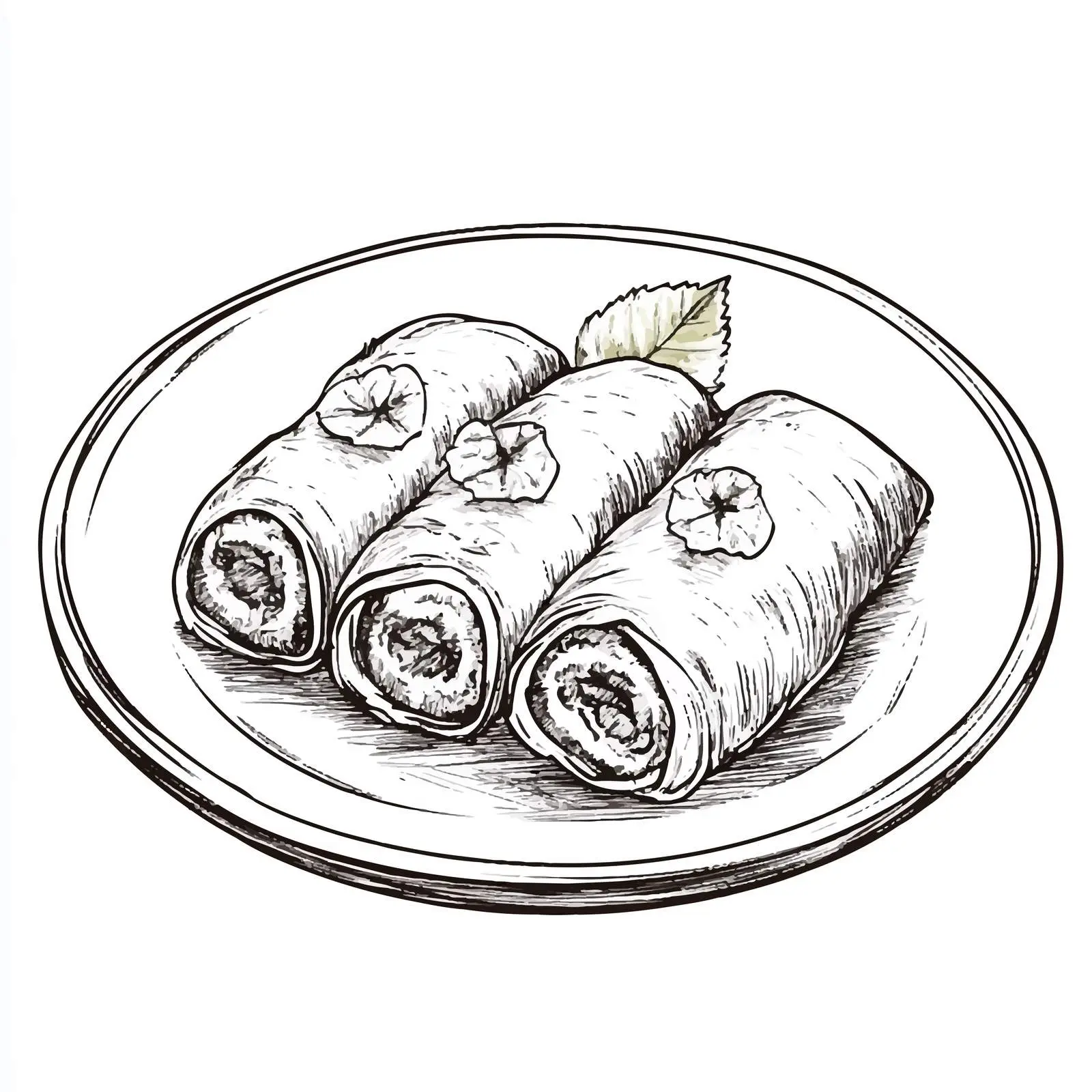 Hand-Drawn German Rollmops Sketch on White Background — free download from Dotvec