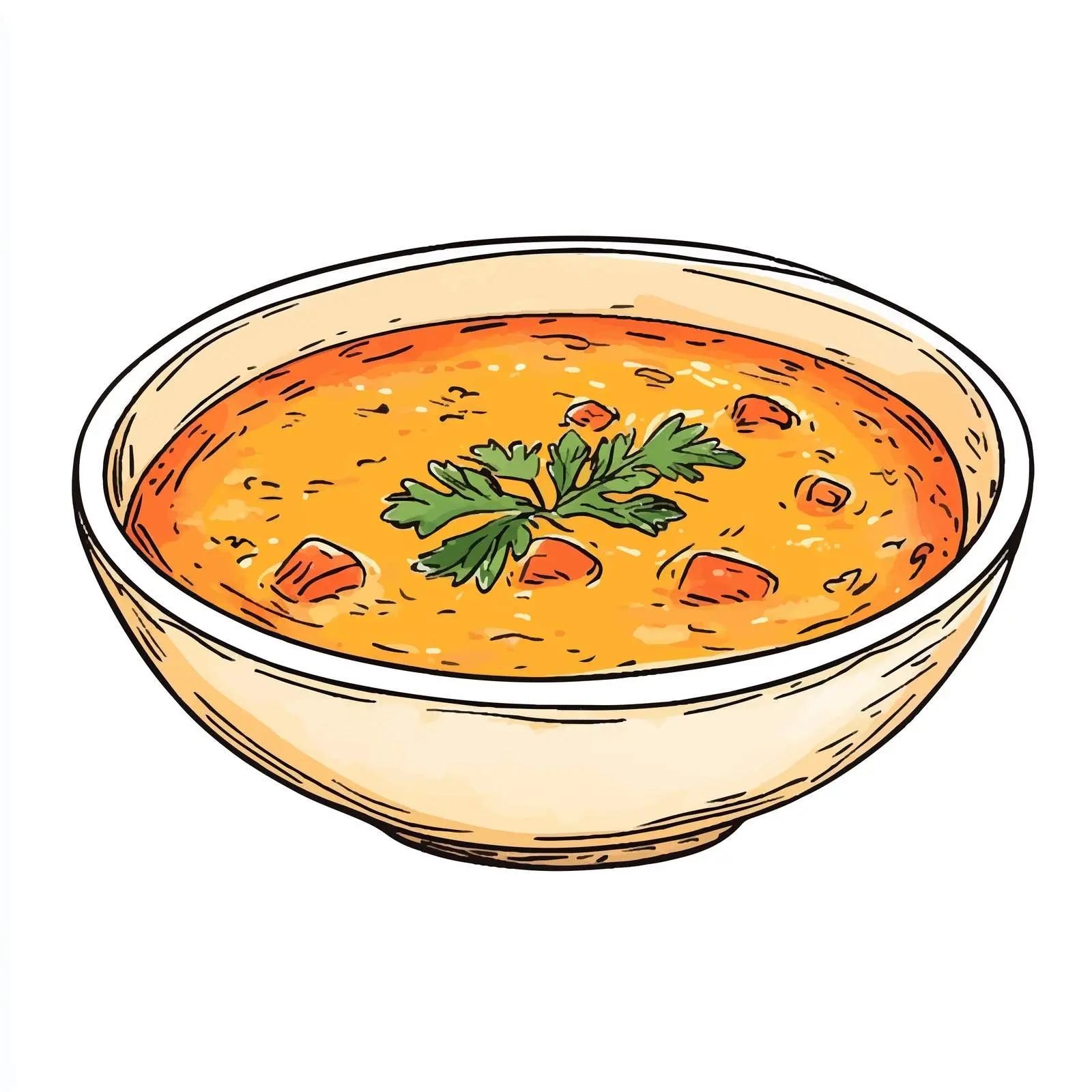 Hand-Drawn Greek Fasolata Soup Illustration – free fasolata image from Dotvec
