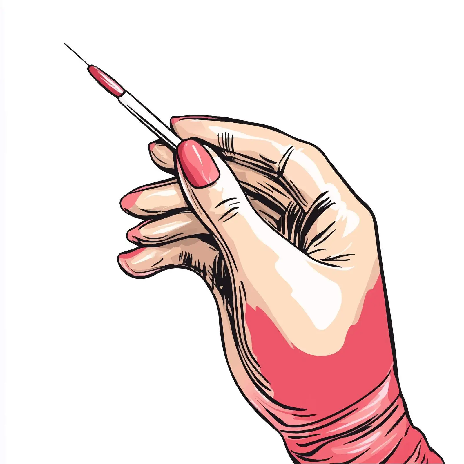 Hand in Glove Applying Wax Illustration — free download from Dotvec