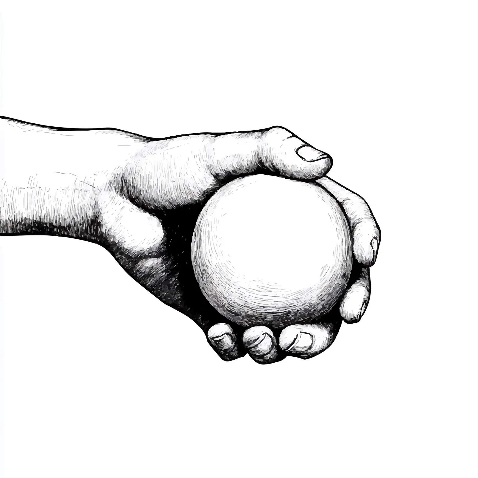 Hand Drawn Billiard Ball Striking Sketch — free download from Dotvec