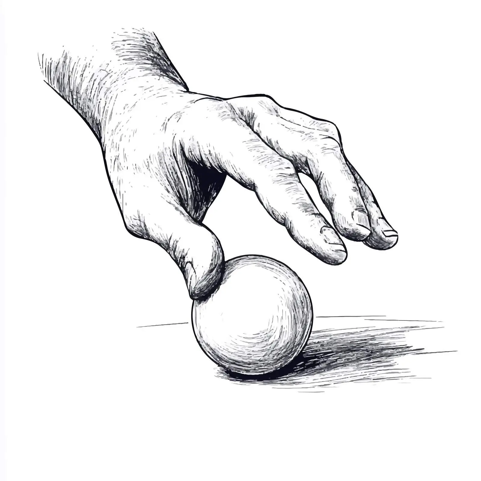 Hand Drawn Billiard Ball Sketch — free download from Dotvec