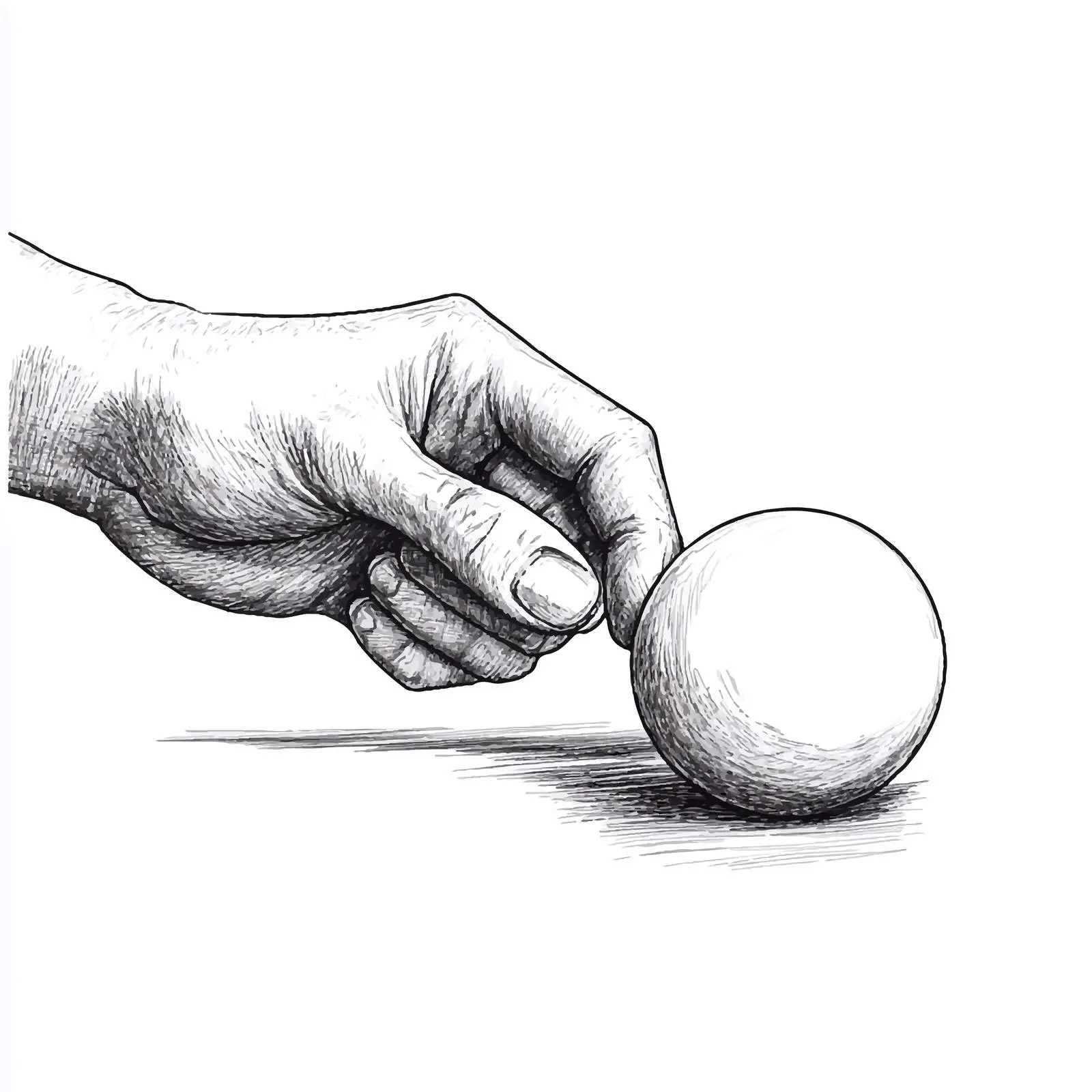 Hand Drawn Billiard Ball Sketch — free download from Dotvec