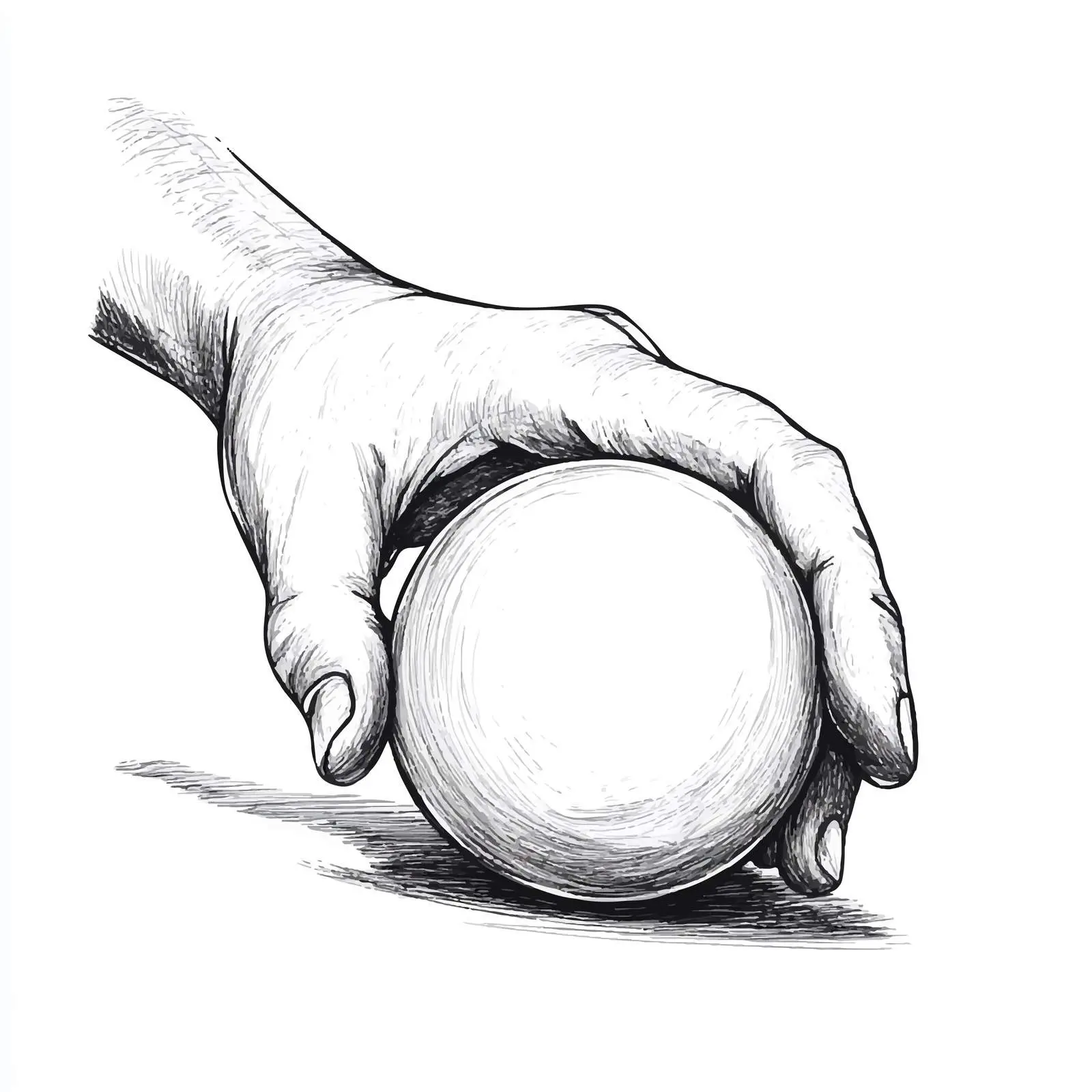 Hand Sketch of Billiard Ball Impact — free download from Dotvec