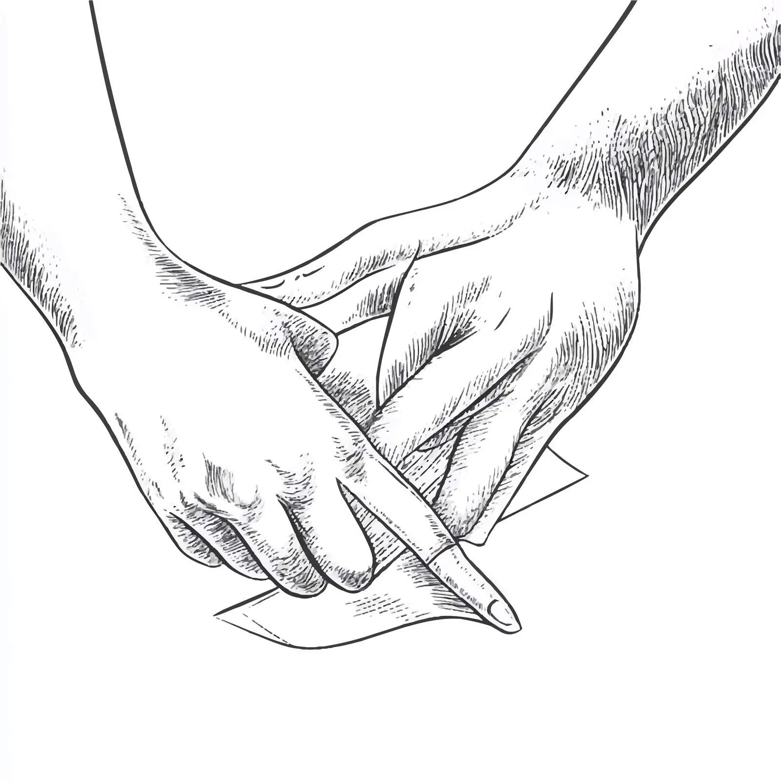 Hand Drawing of Waxing Strip Application – free waxing image from Dotvec
