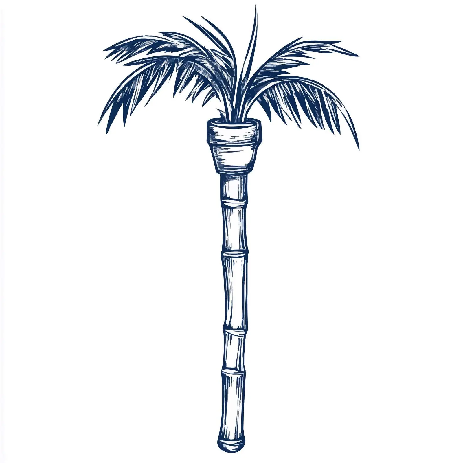 Hand-Drawn Hawaiian Bamboo Torch Illustration — free download from Dotvec