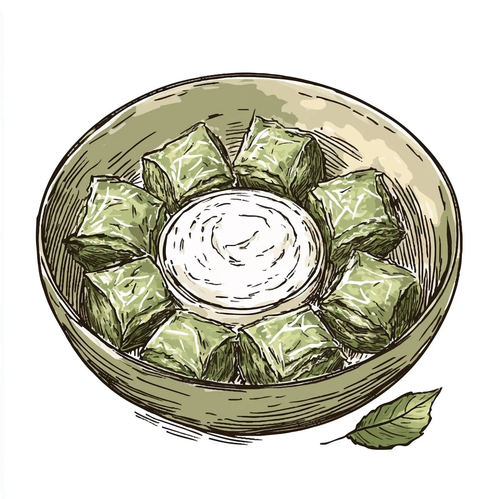 Azerbaijan Homemade Dolma Hand-Drawn Sketch — free download from Dotvec