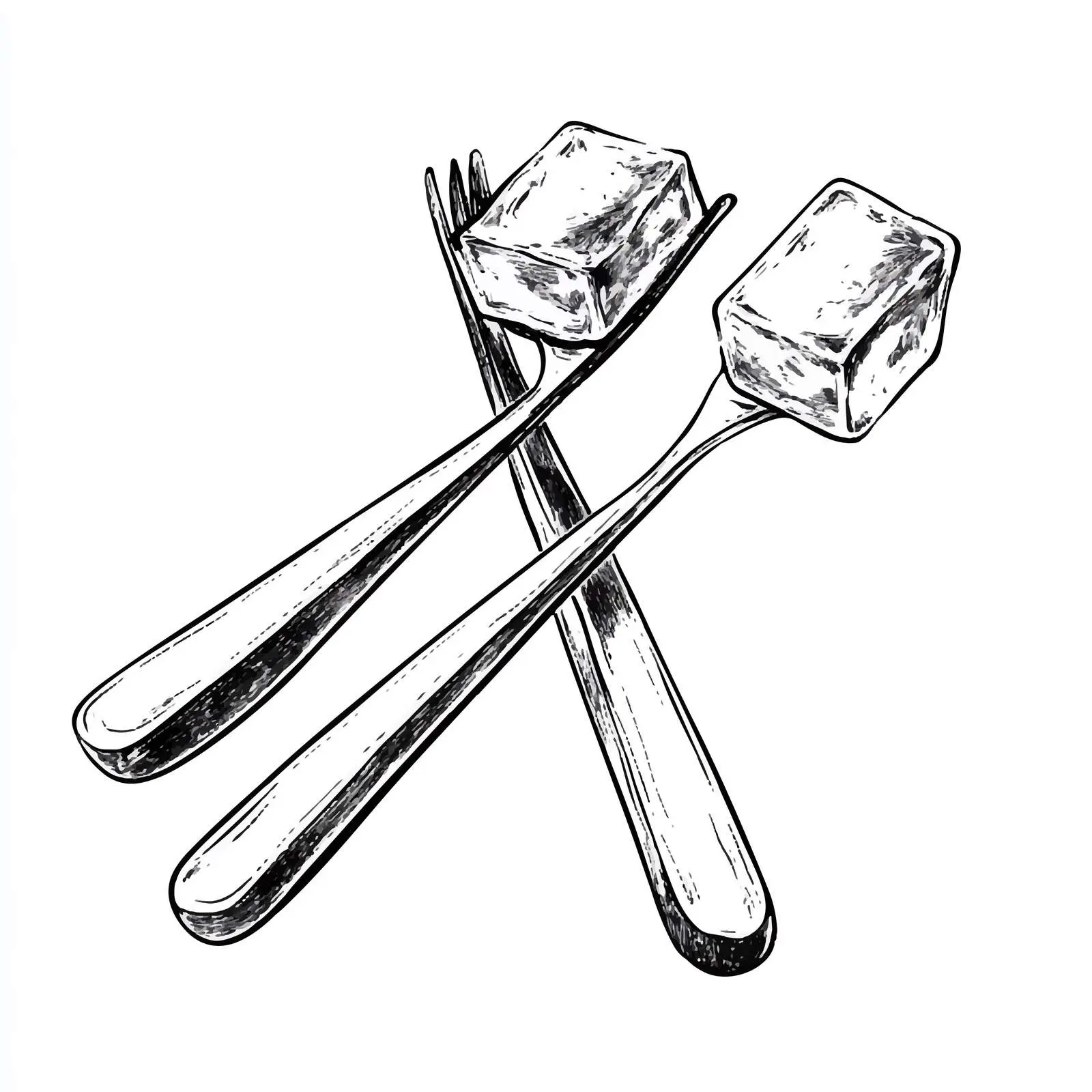 Hand-Drawn Ice Tongs Sketch on White Background — free download from Dotvec