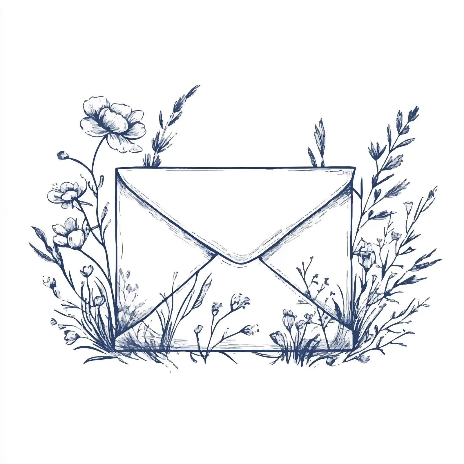 Hand-Drawn Wedding Invitation Envelope Sketch — free download from Dotvec