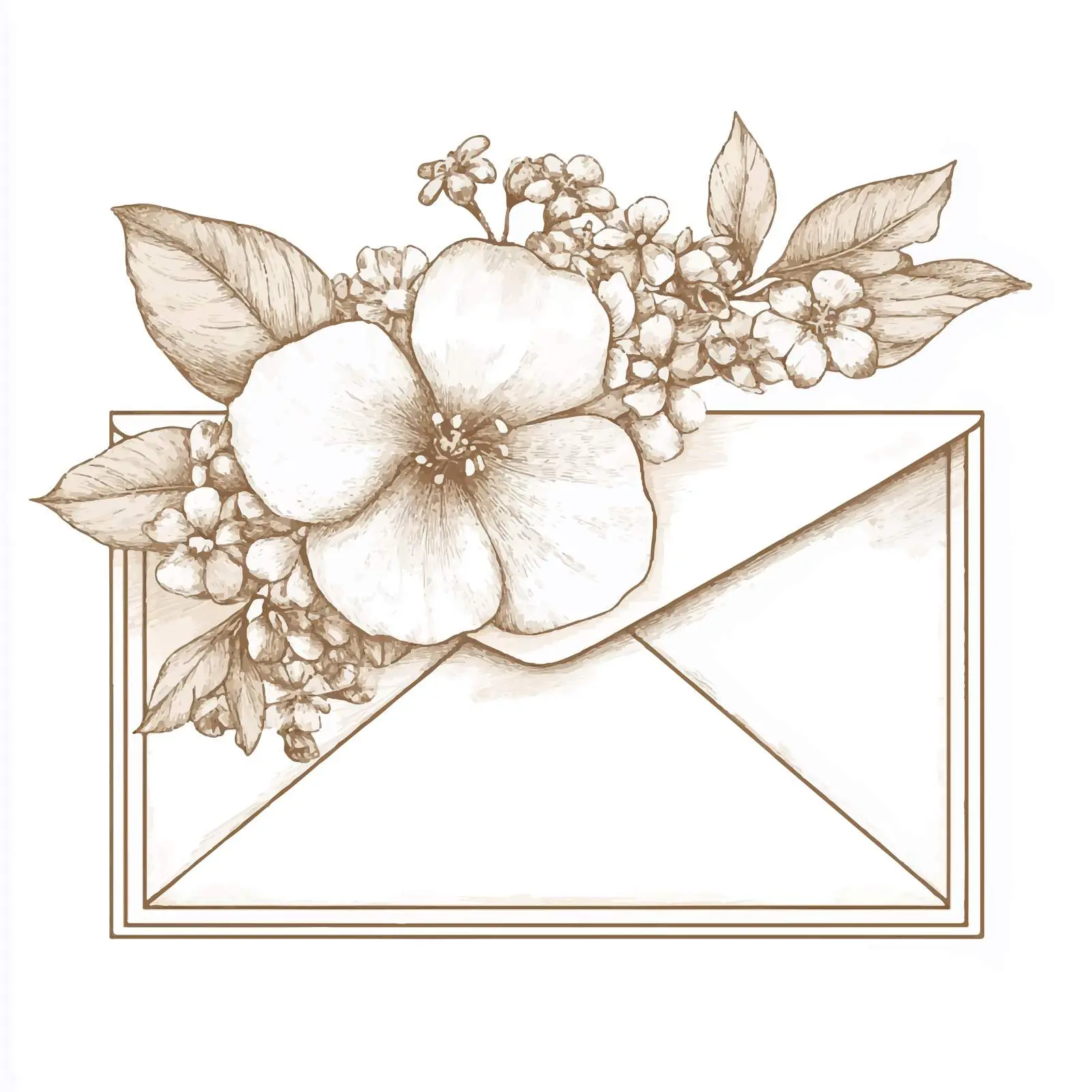 Hand-Drawn Wedding Invitation Envelope Sketch — free download from Dotvec