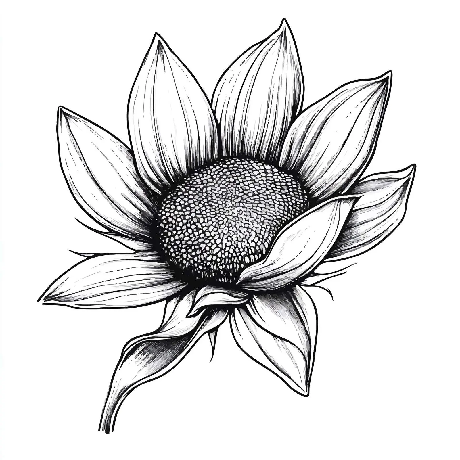 Isolated Hand-Drawn Sunflower Seed in Peel — free download from Dotvec