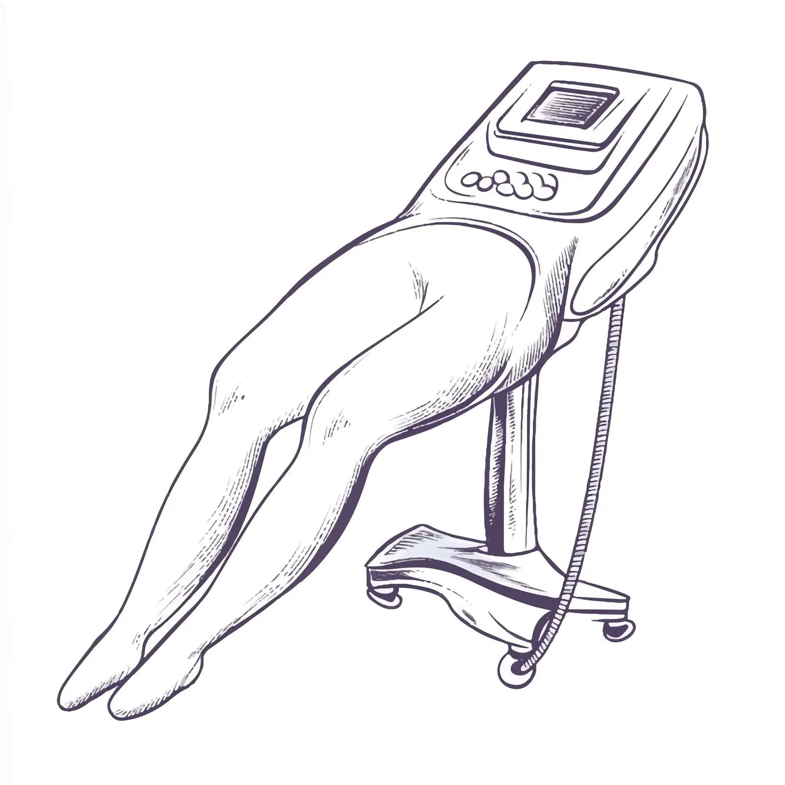 Hand-Drawn Sketch of Laser Epilation – free hair removal method image from Dotvec