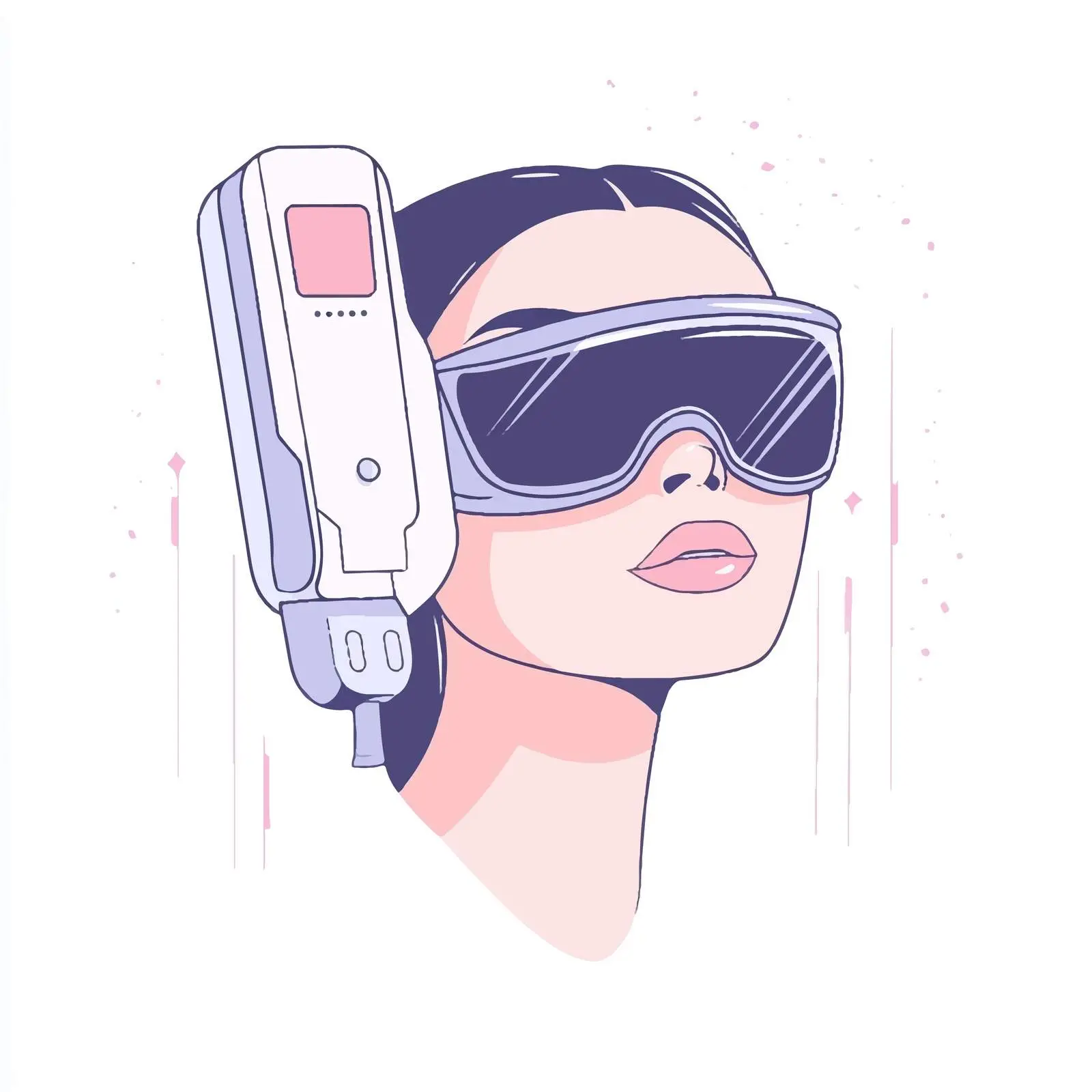 Hand Drawn Laser Epilation Sketch Vector — free download from Dotvec