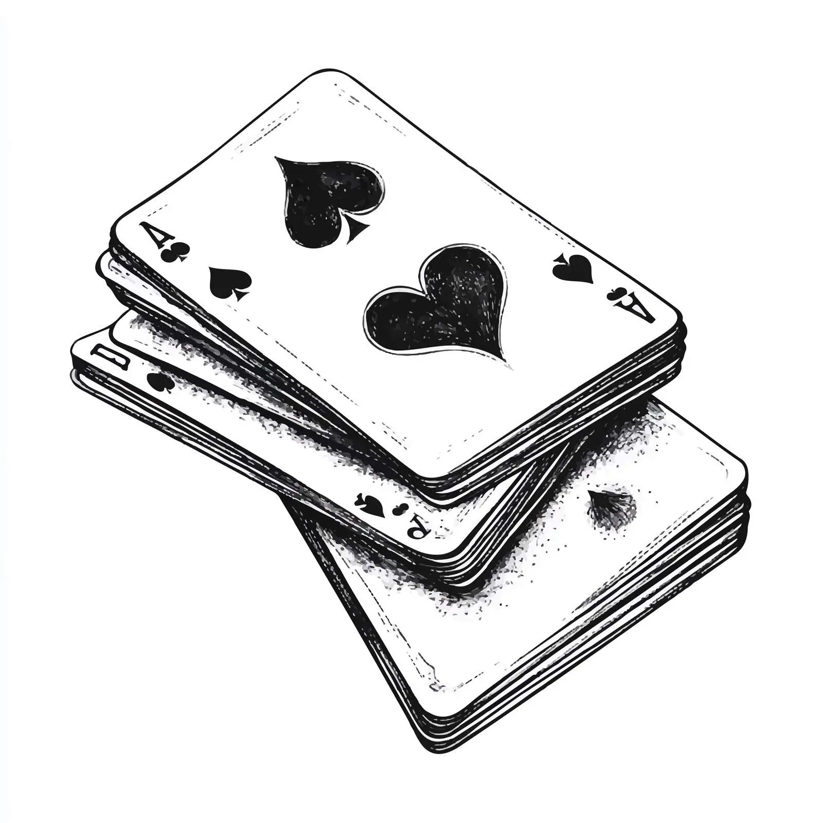 Hand-Drawn Magic Cards Sketch on White Background — free download from Dotvec