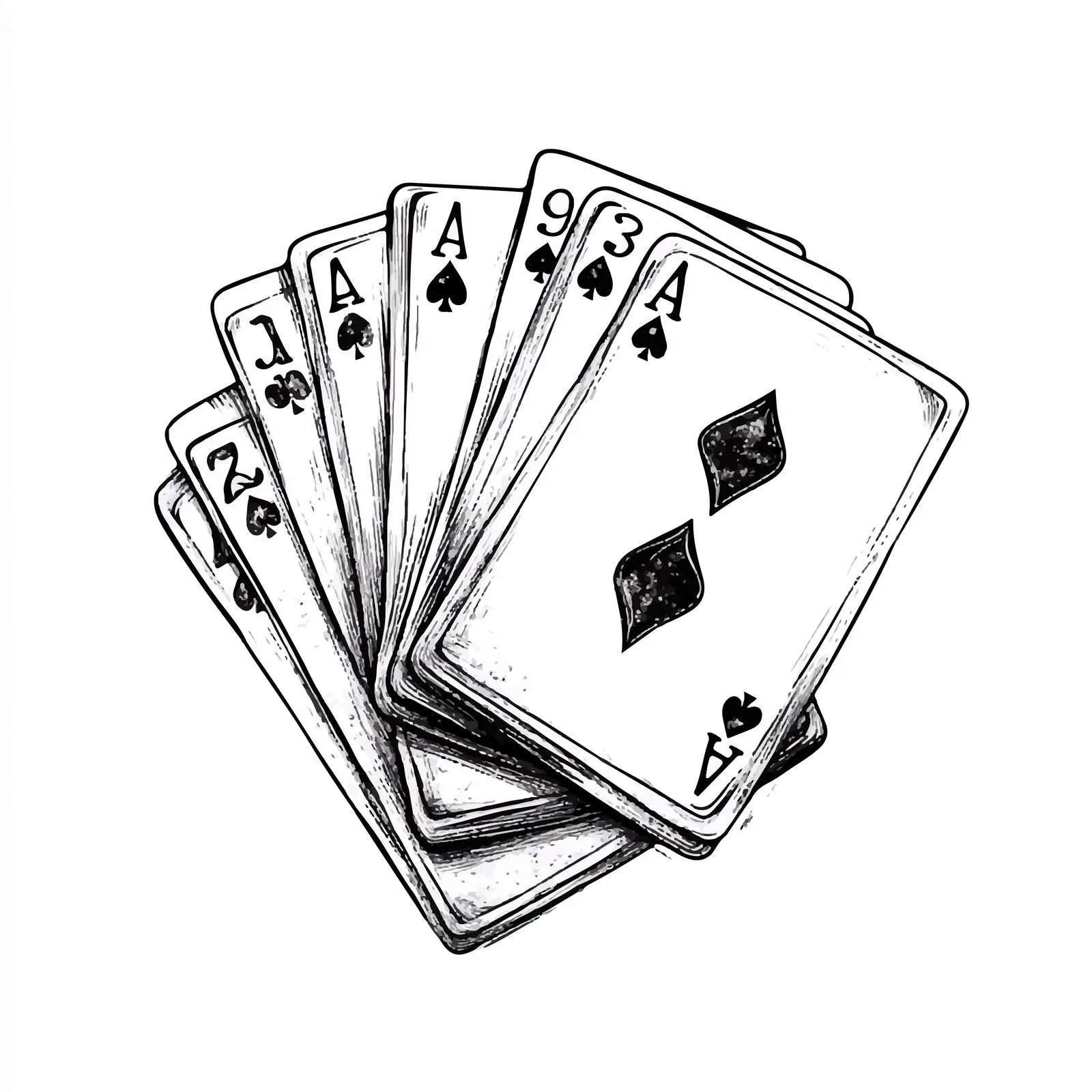 Hand-Drawn Magic Cards on White Background — free download from Dotvec
