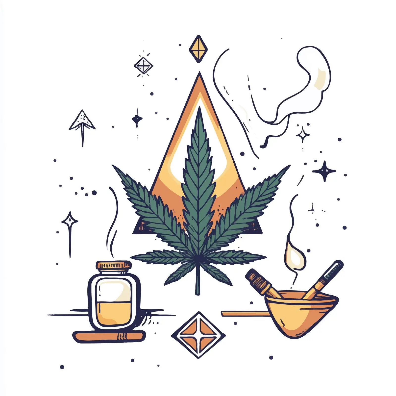 Hand-Drawn Marijuana Leaf Sketch on White Background — free download from Dotvec
