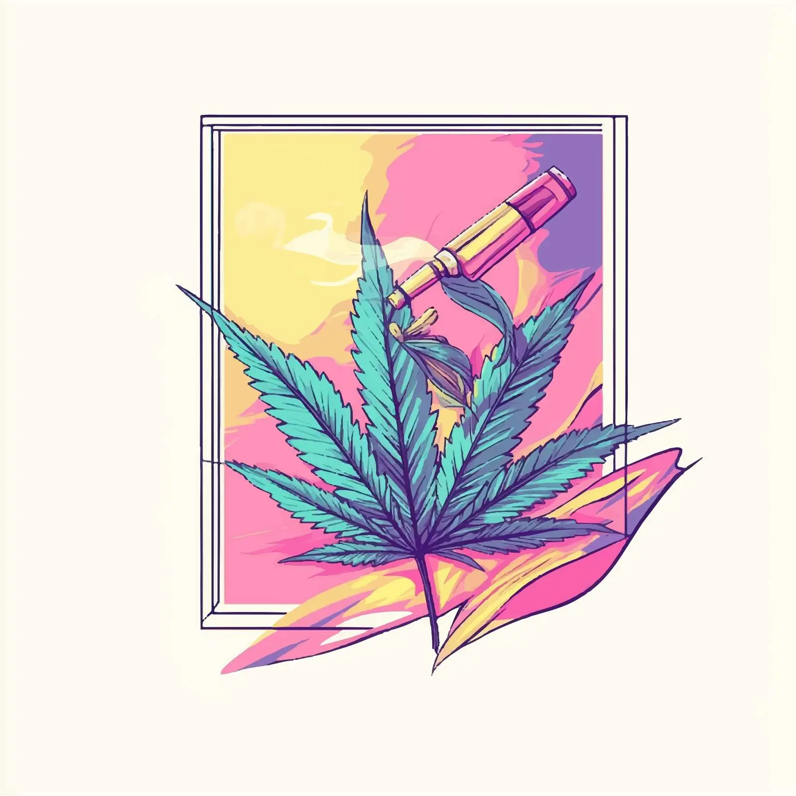 Hand-Drawn Marijuana Leaf Sketch on White Background — free download from Dotvec