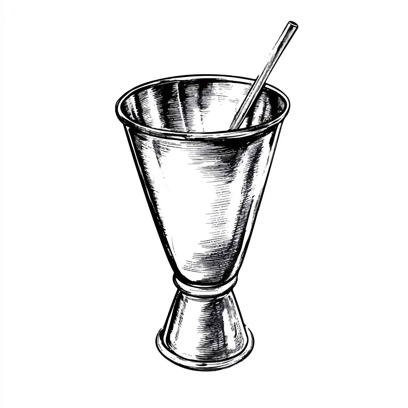 Hand-Drawn Measuring Cup Jigger Illustration — free download from Dotvec