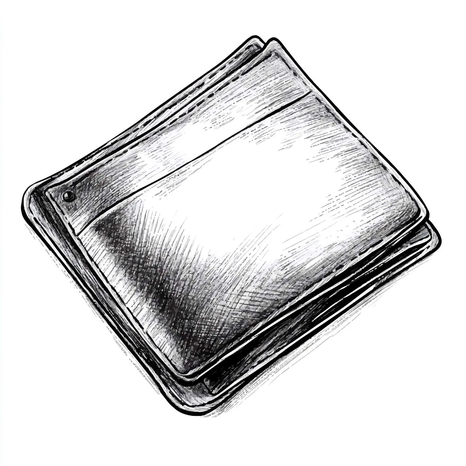 Hand Drawn Men’s Wallet Sketch on White Background — free download from Dotvec