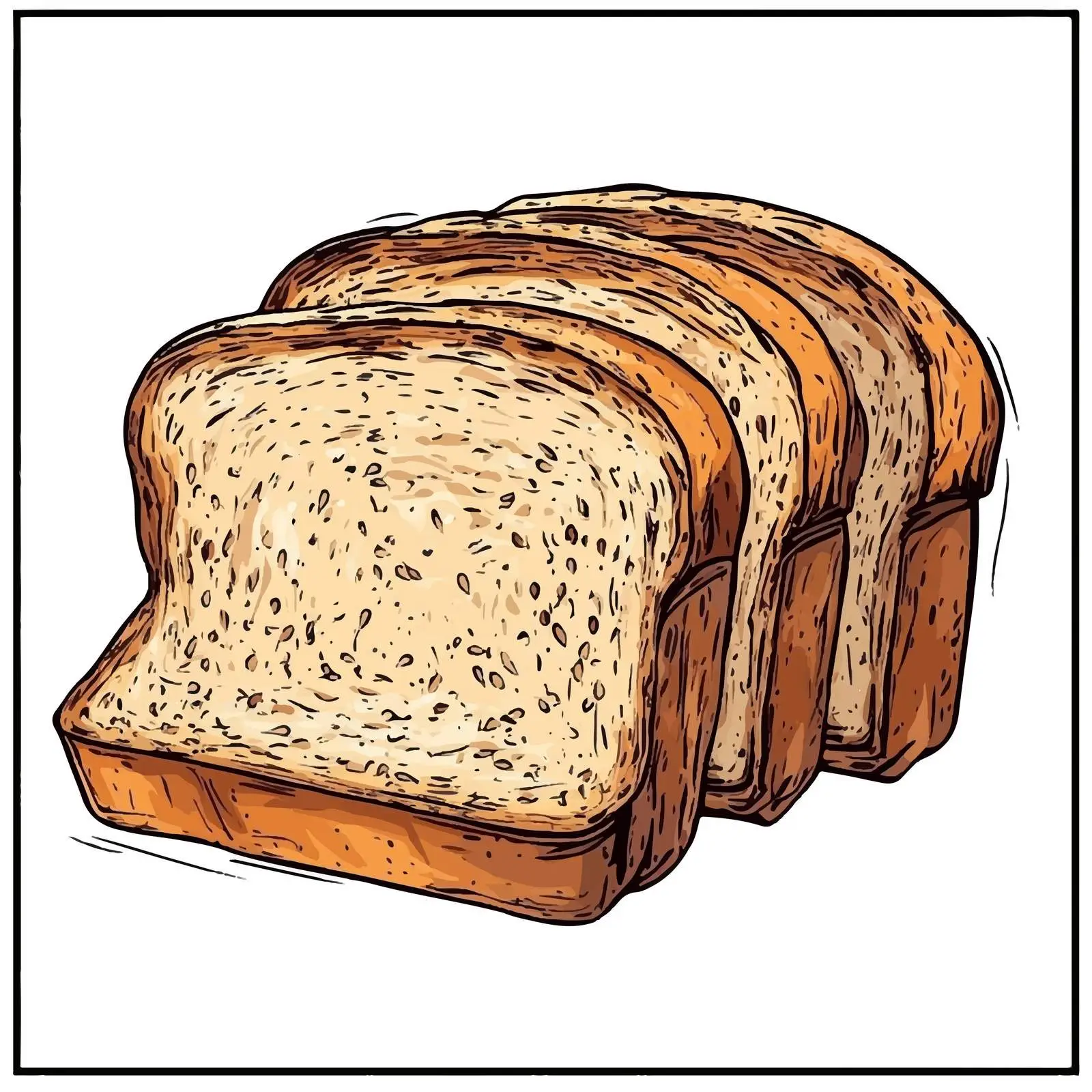 Hand Drawn Multigrain Bread Sketch — free download from Dotvec