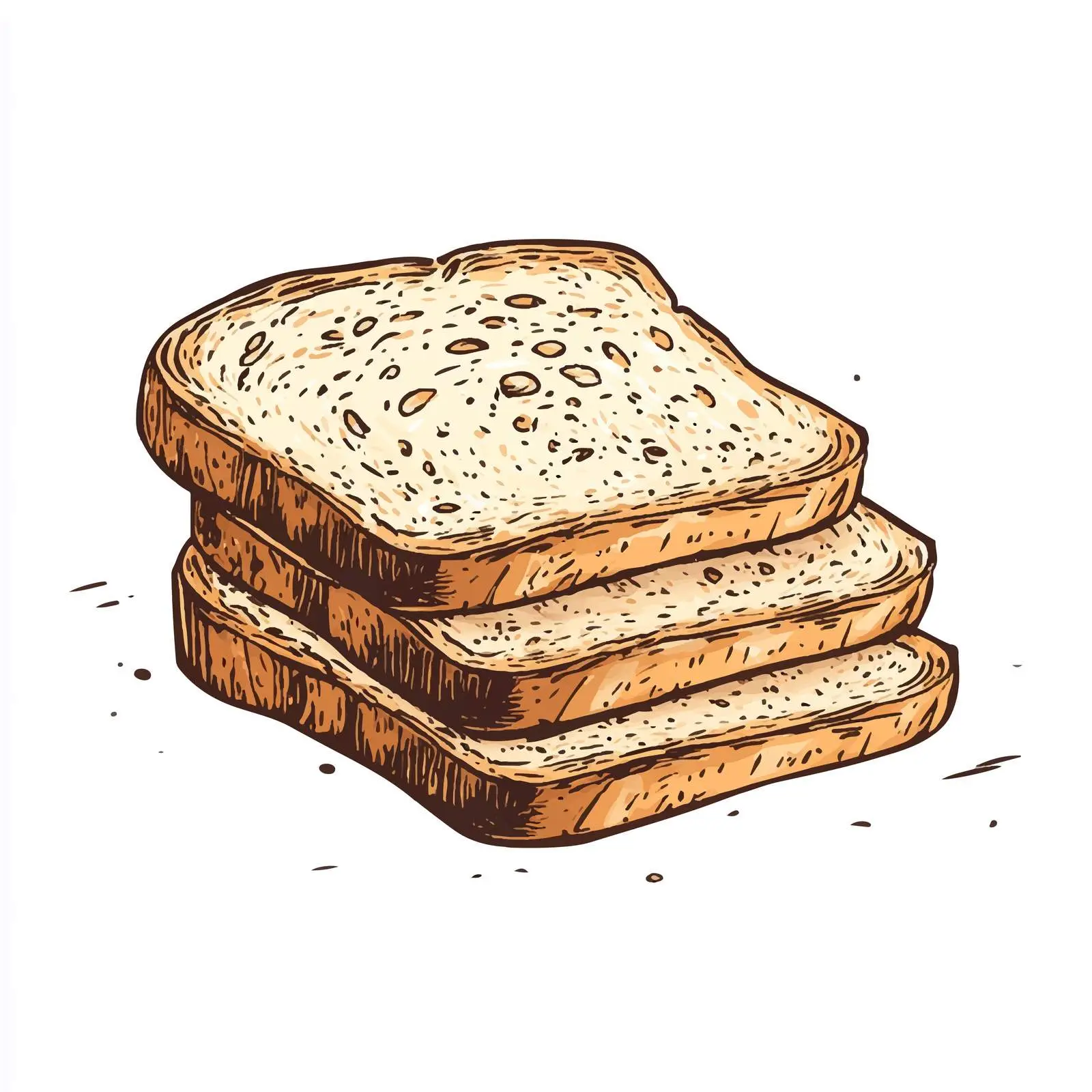 Hand-Drawn Multigrain Bread Sketch Illustration — free download from Dotvec