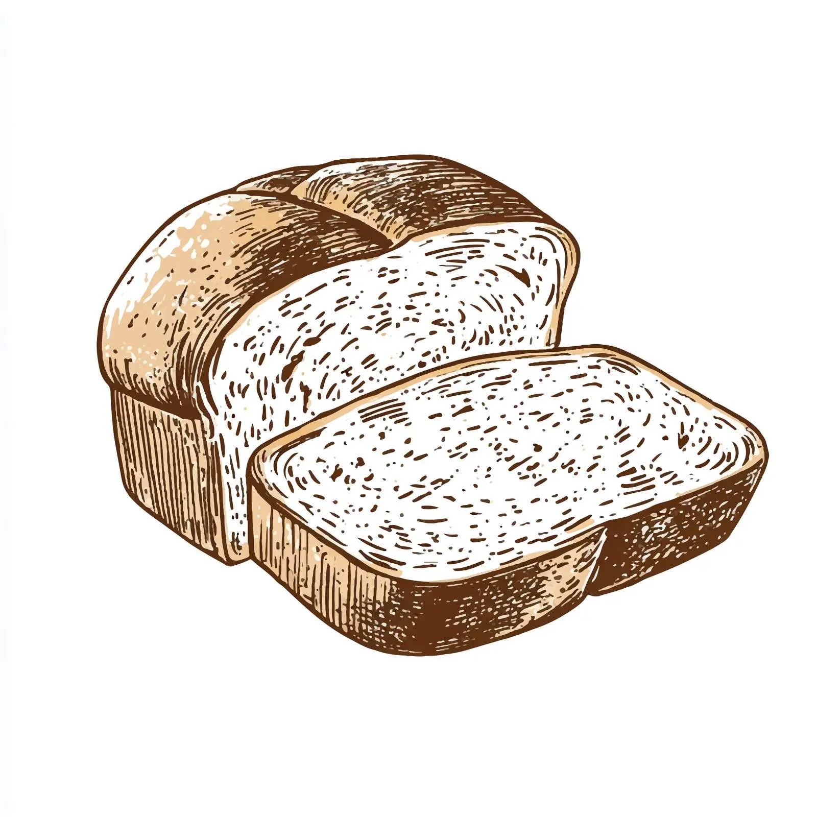 Hand-Drawn Multigrain Bread Sketch — free download from Dotvec