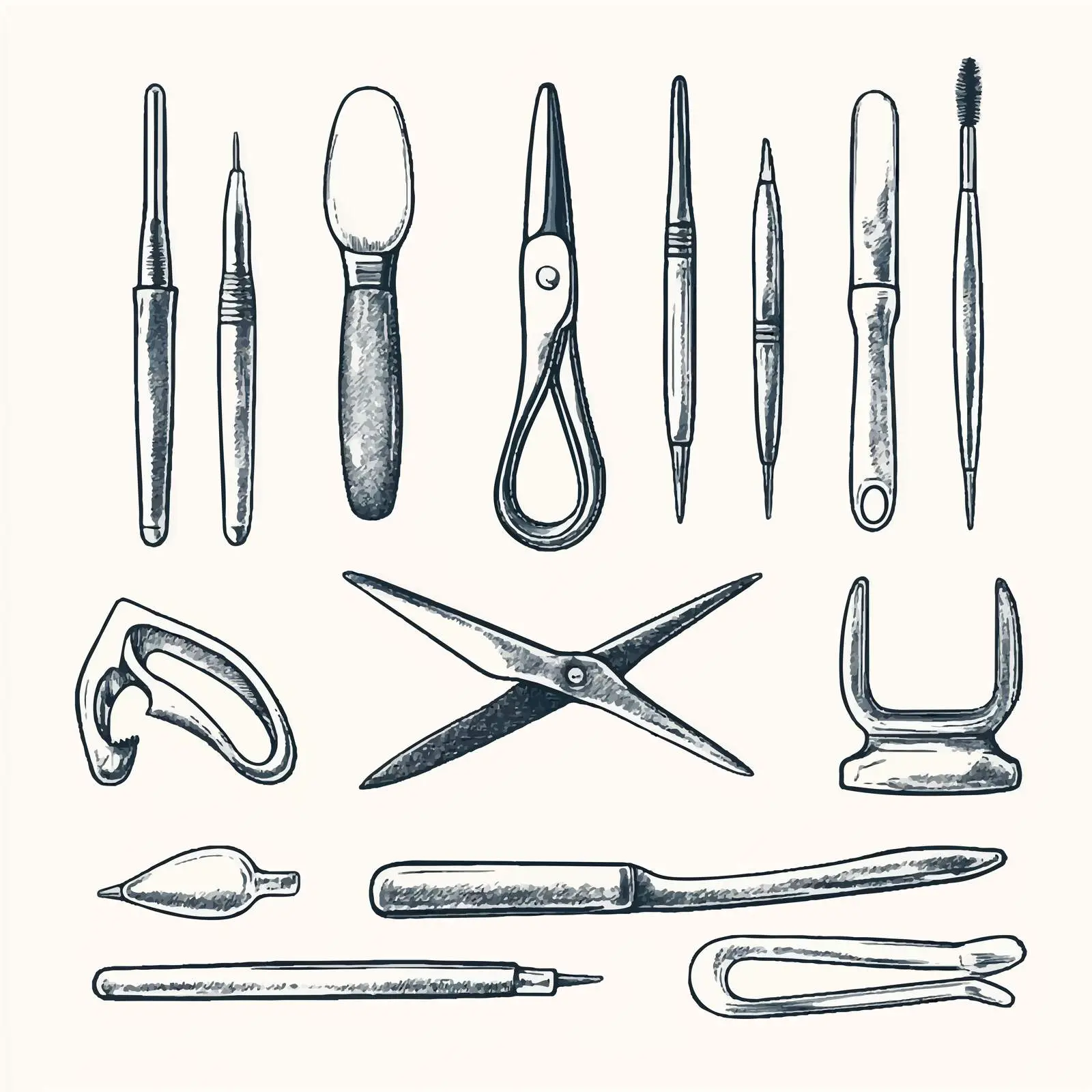 Hand-Drawn Nail Cutters on White Background — free download from Dotvec
