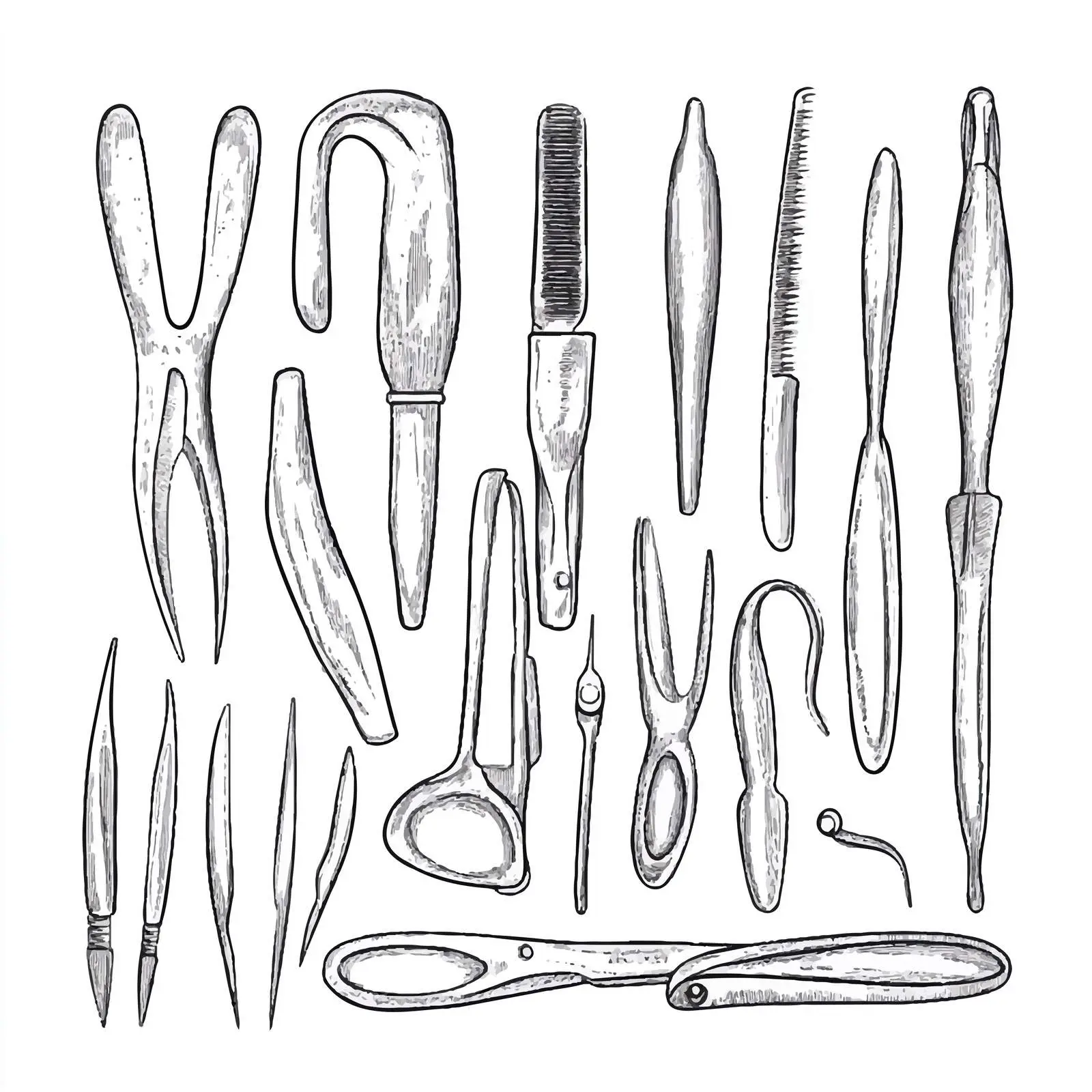 Hand Drawn Nail Cutters Sketch on White Background — free download from Dotvec