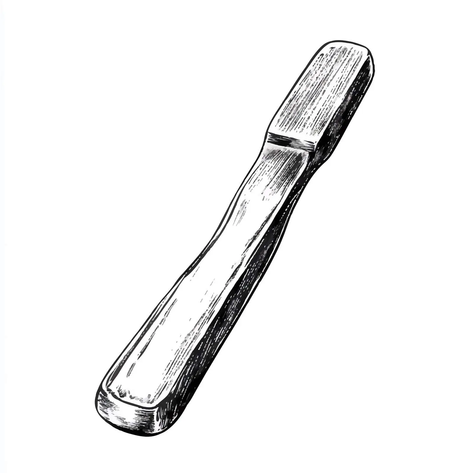 Hand-Drawn Nail File Sketch on White Background – free stylish tool image from Dotvec