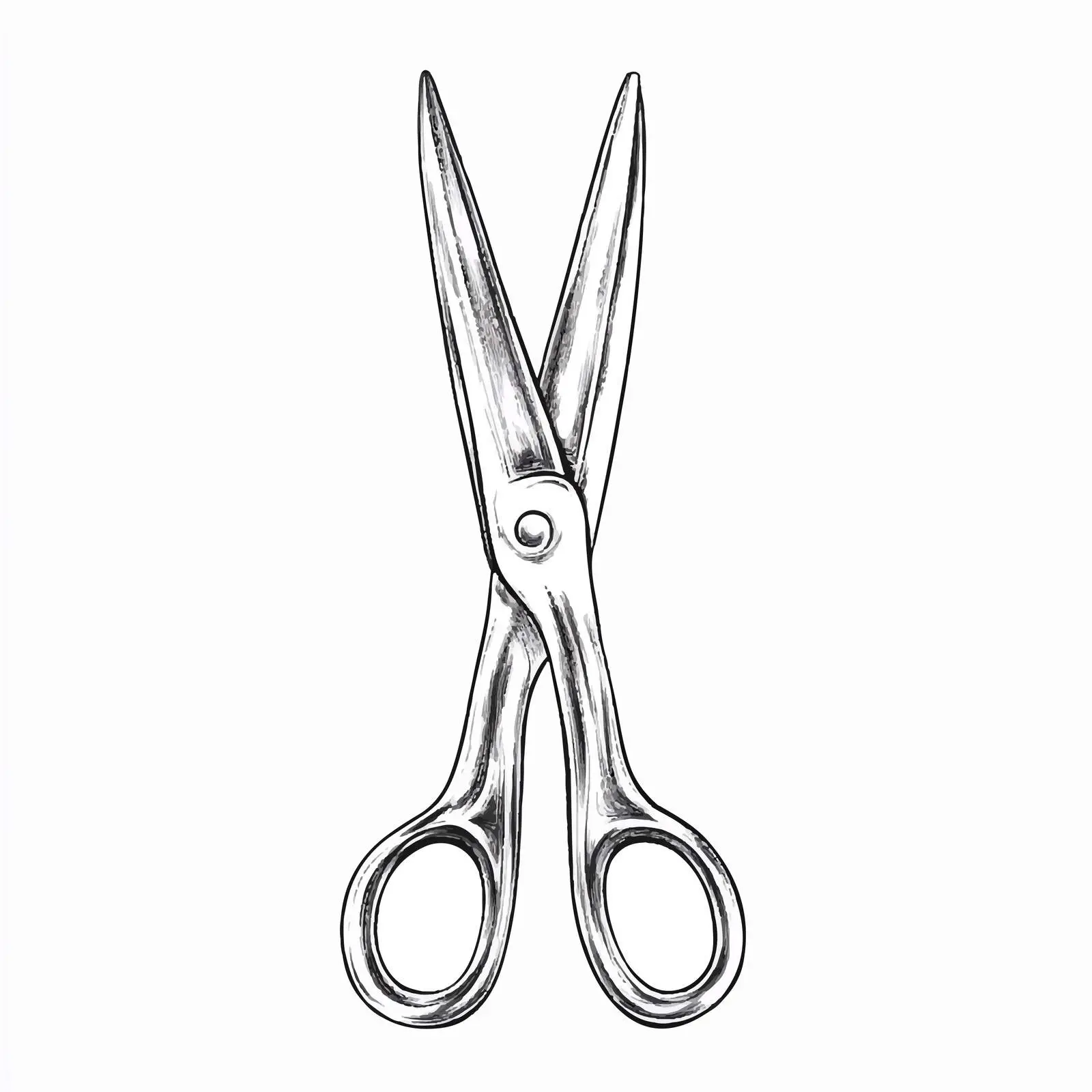 Hand-Drawn Nail Scissors Sketch on White Background – free sketch illustration image from Dotvec